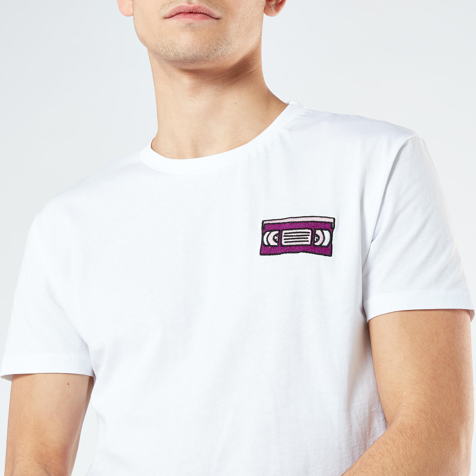 VHS Unisex Embroidered T-Shirt - White - S - White
