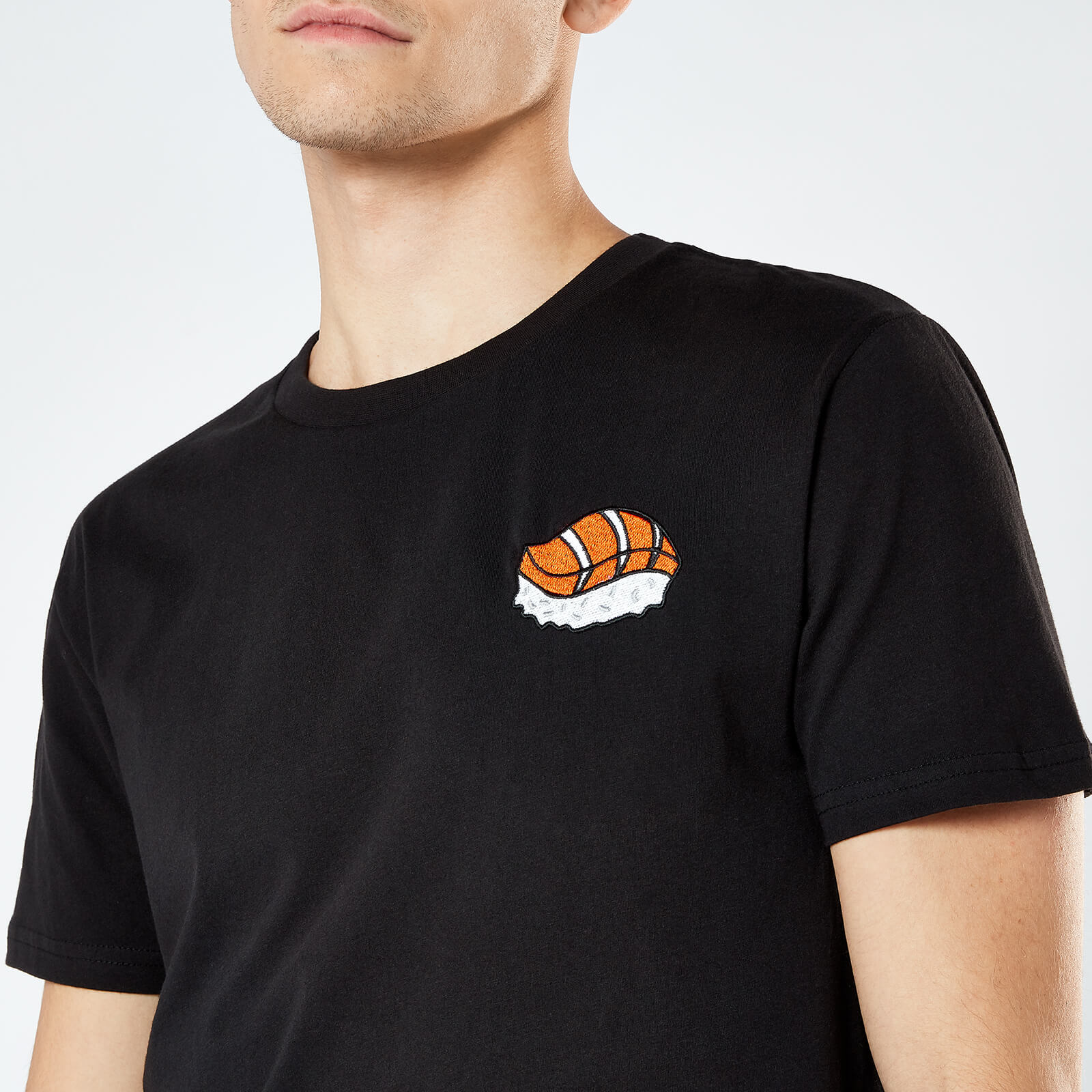 Sushi Unisex Embroidered T-Shirt - Black - S - Black