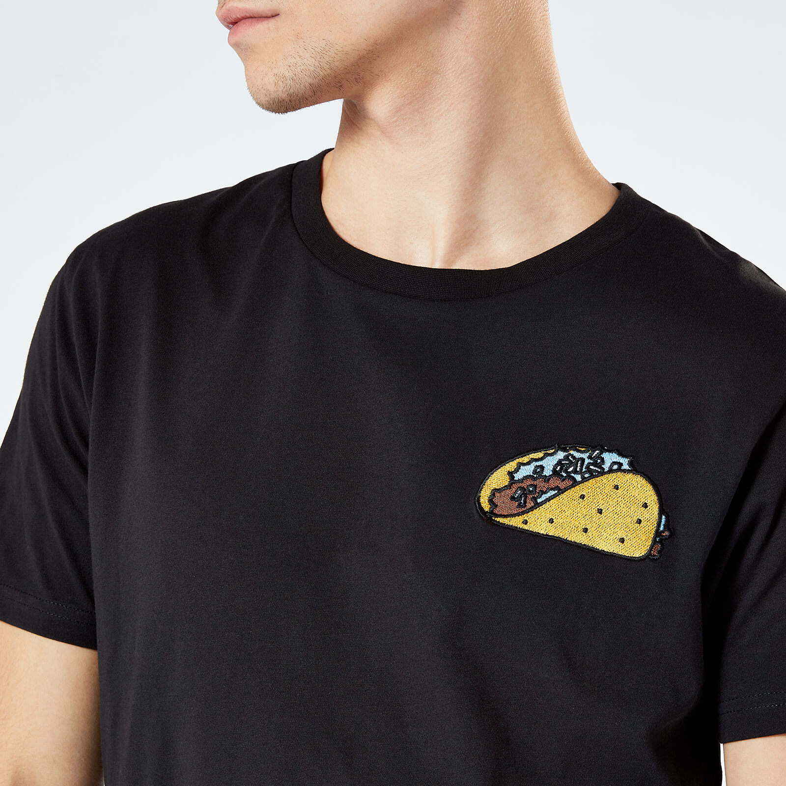 Taco Unisex Embroidered T-Shirt - Black - S - Black