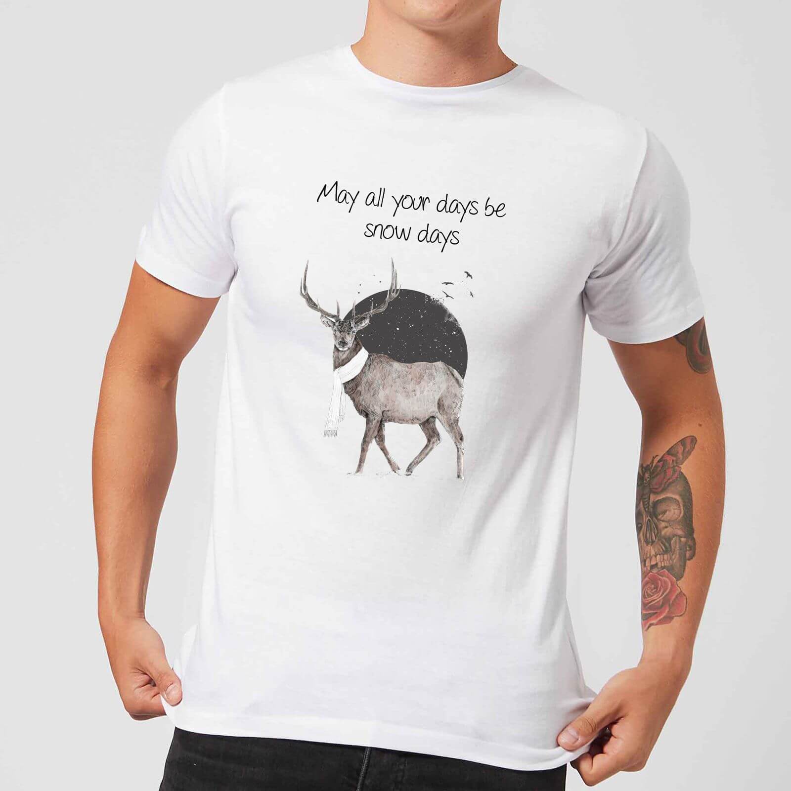 Balazs Solti May All Your Days Be Snow Days Men's T-Shirt - White - S - White