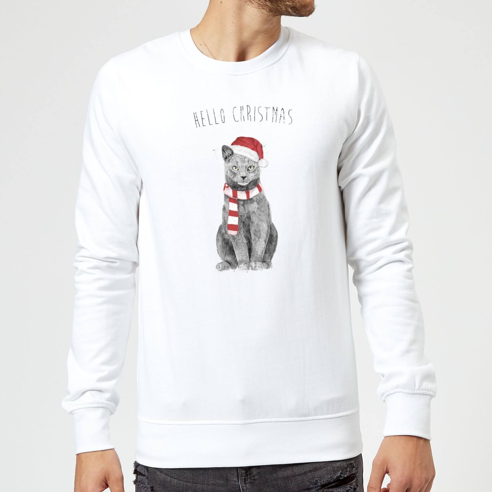 Balazs Solti Hello Christmas Cat Sweatshirt - White - S - White