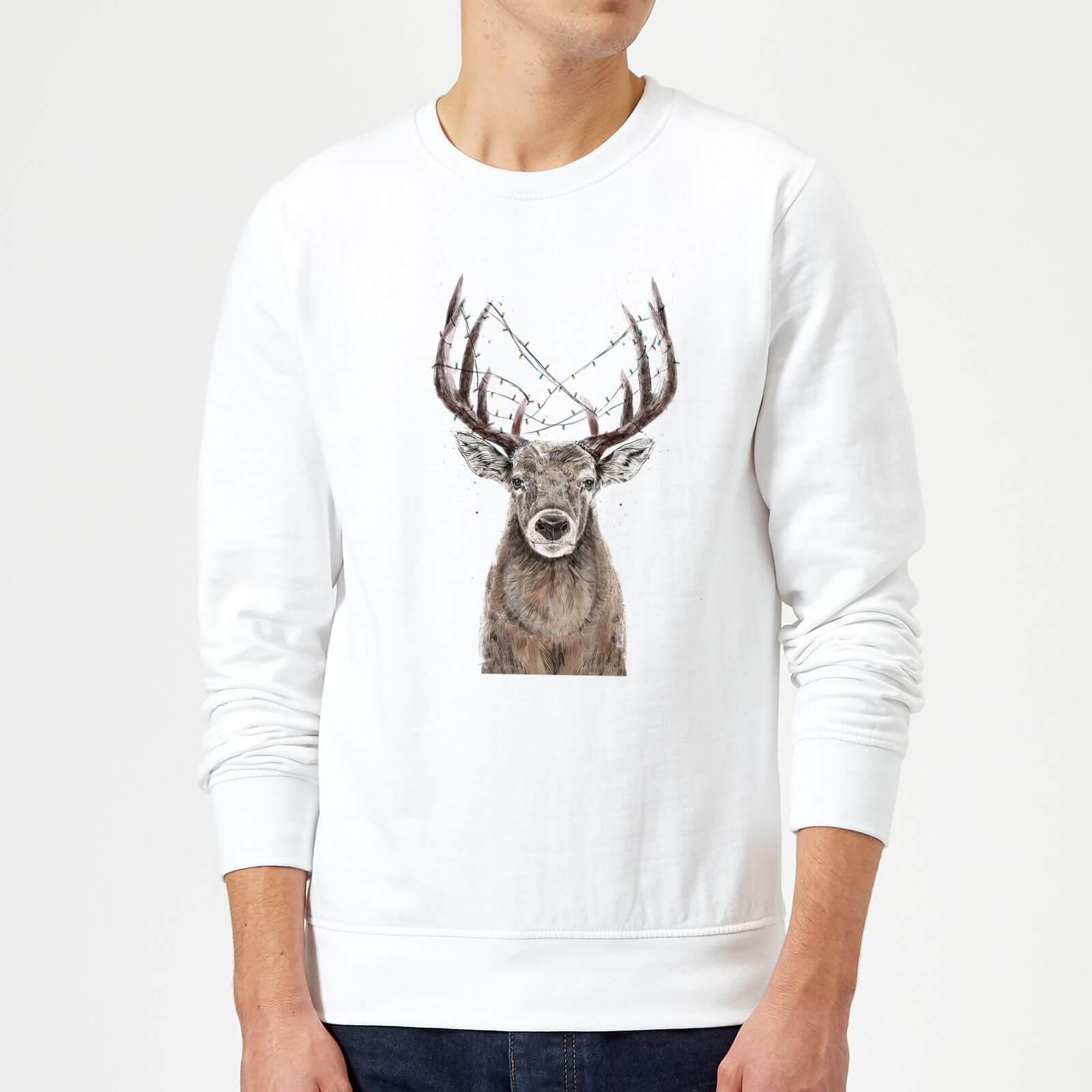 Balazs Solti Xmas Deer Sweatshirt - White - S - White