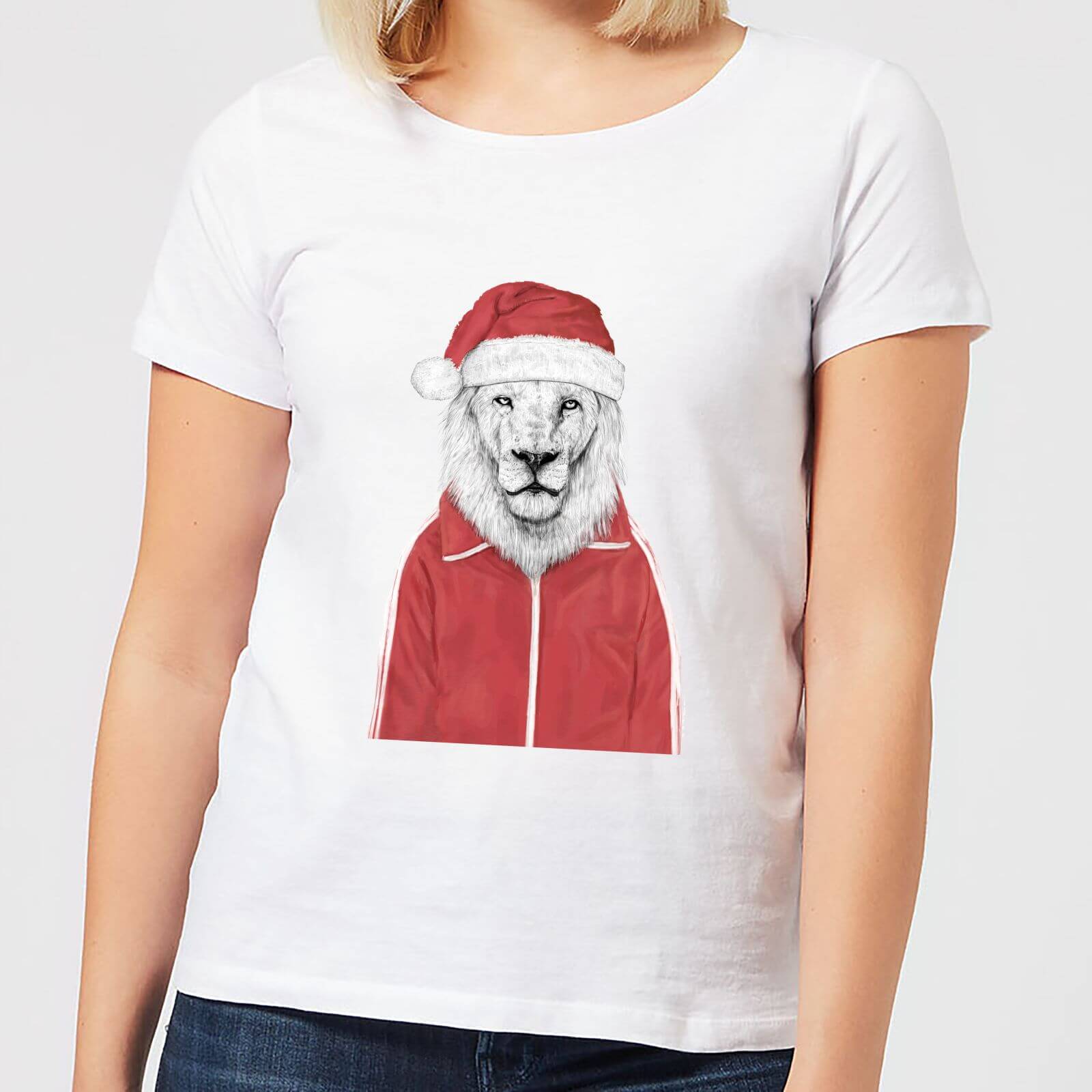 Balazs Solti Santa Lion Women's T-Shirt - White - S - White