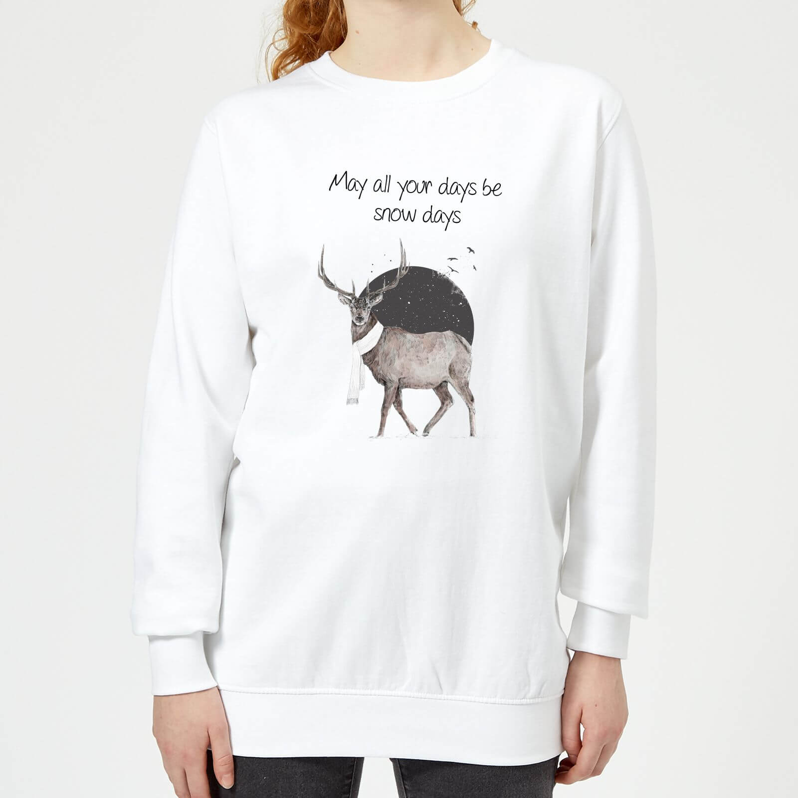 Balazs Solti May All Your Days Be Snow Days Women's Sweatshirt - White - XS - White