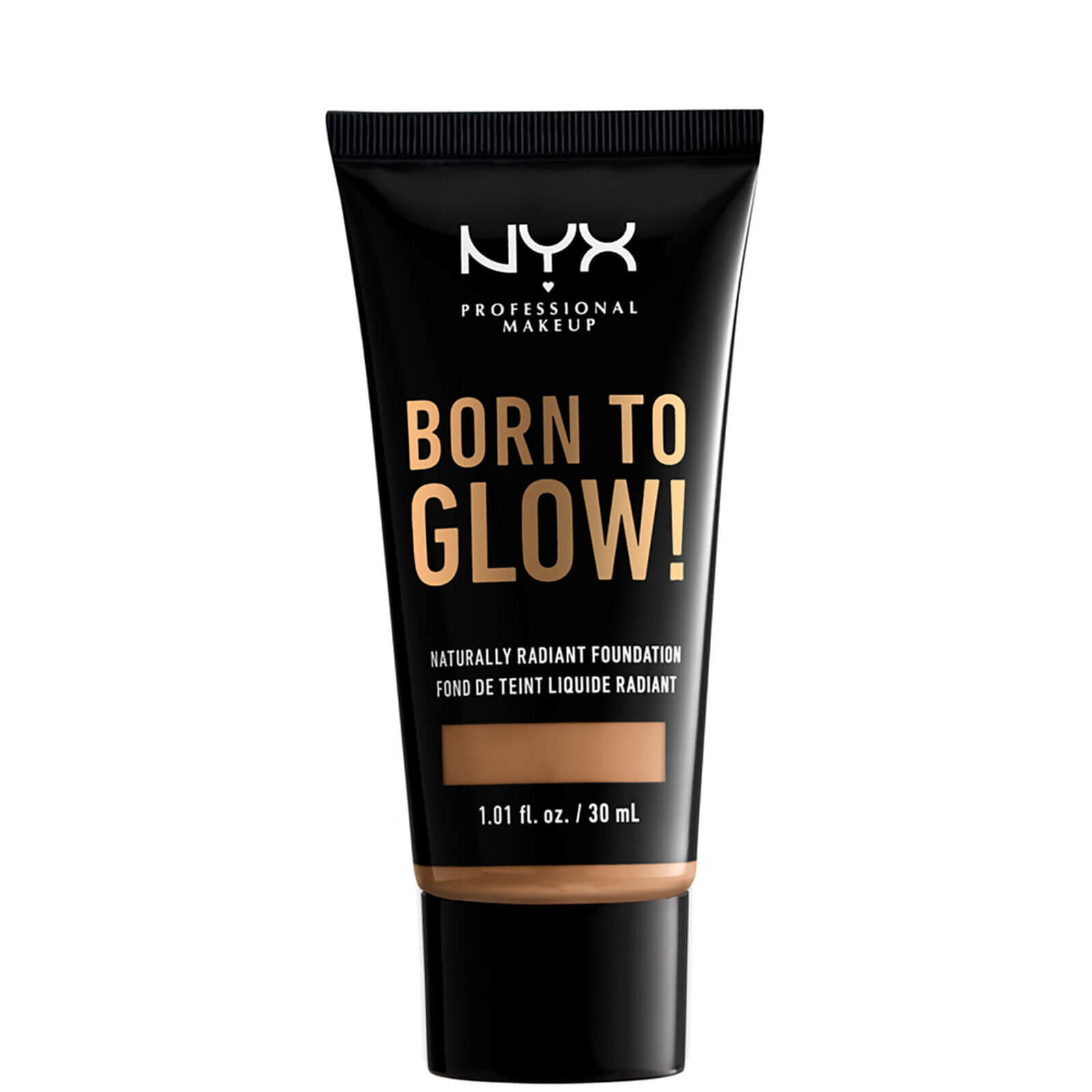 nyx professional makeup born to glow naturally radiant foundation 30ml (various shades) - golden honey