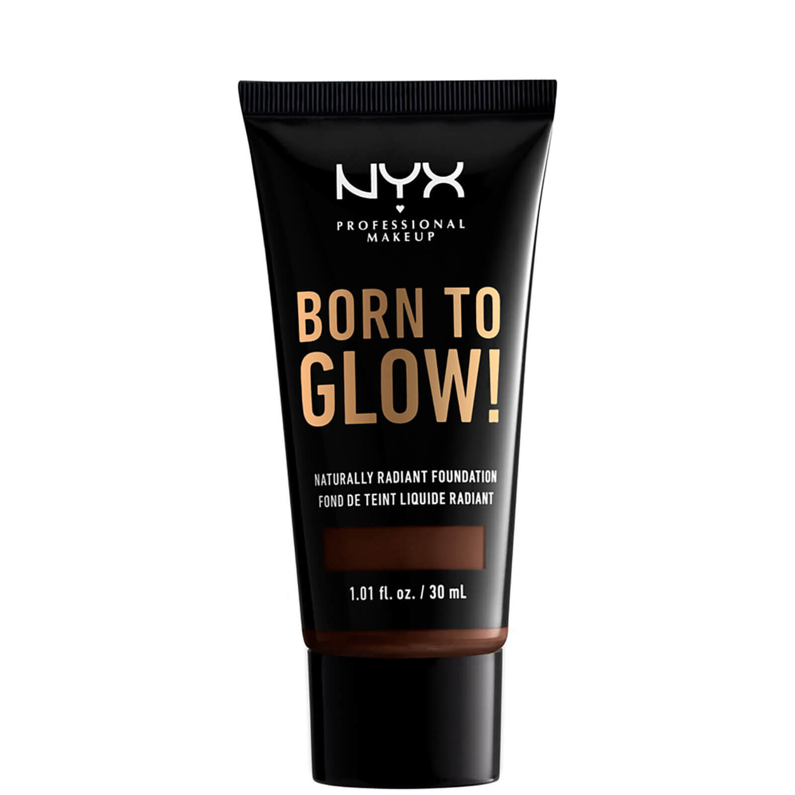 NYX Professional Makeup Born to Glow Naturally Radiant Foundation 30ml (Various Shades) - Deep Ebony
