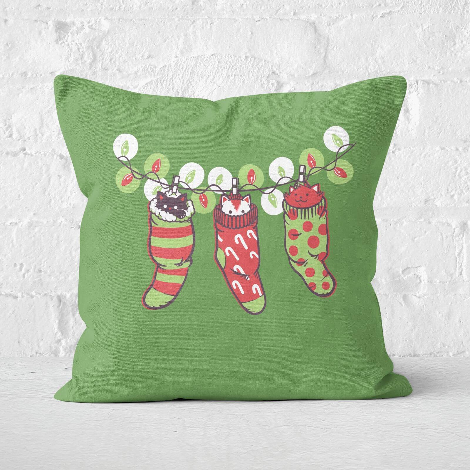 Tobias Fonseca Jingle Meow Square Cushion - 60x60cm - Soft Touch