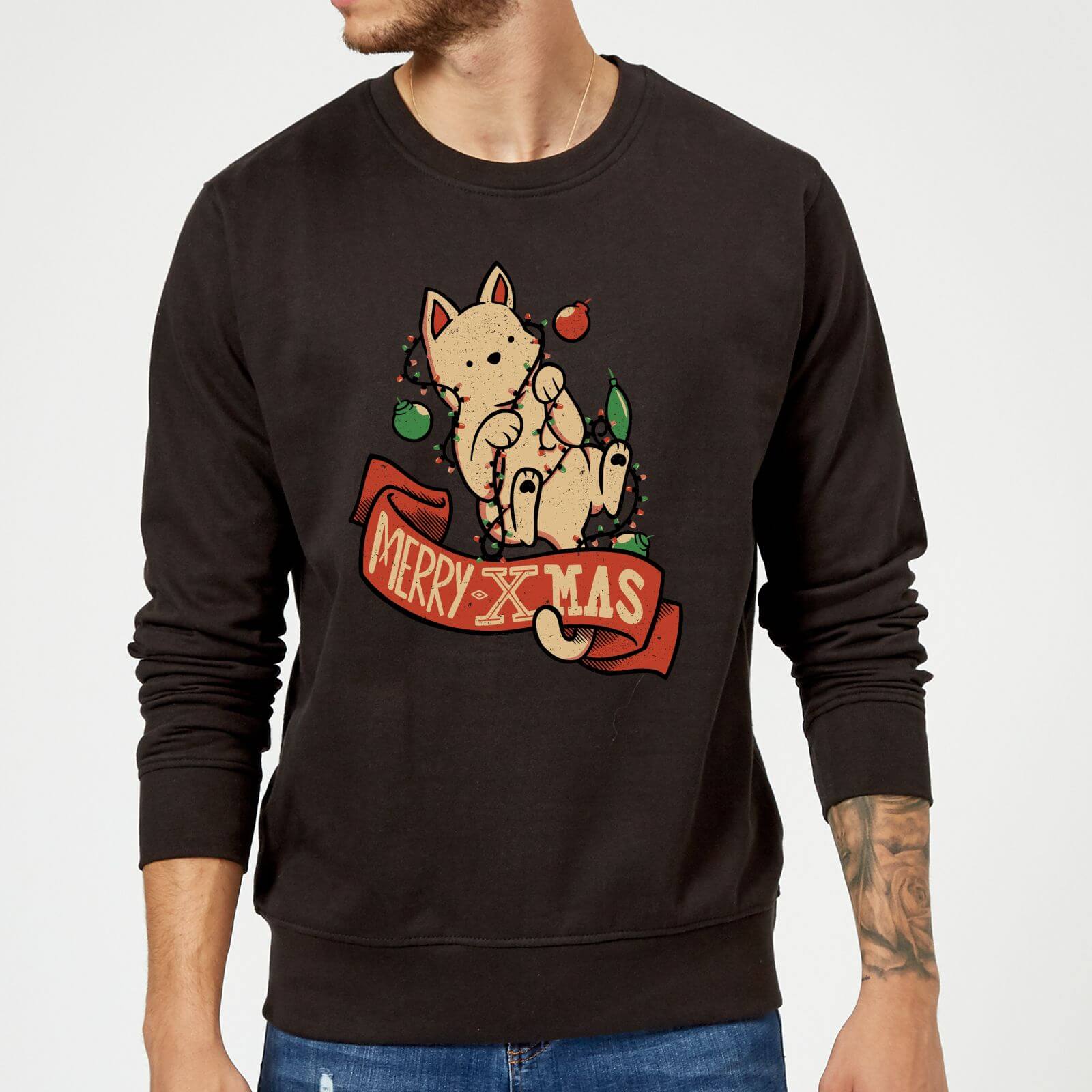 

Tobias Fonseca Merry Xmas Cat Sweatshirt - Black - 5XL - Noir