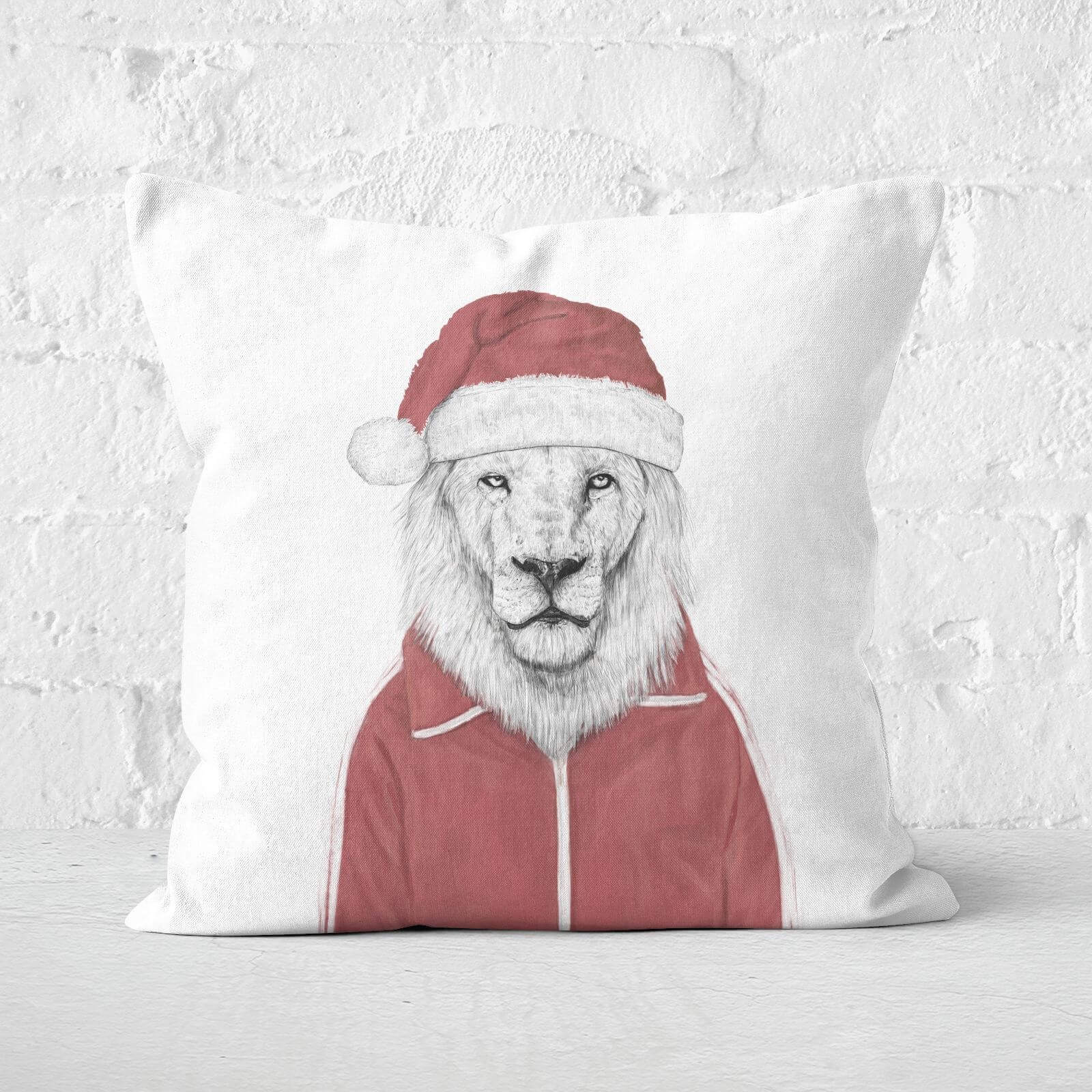 Santa Lion Square Cushion - 60x60cm - Soft Touch