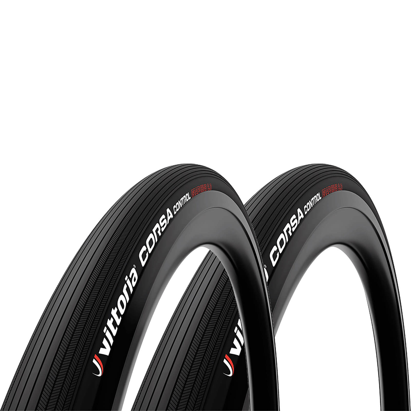 Vittoria Corsa Control G2.0 Road Tyre Twin Pack - 700x25mm - Full Black