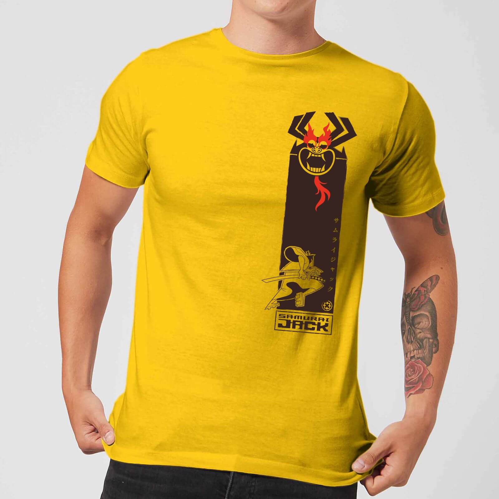 Samurai Jack Samurai Stripe Men's T-Shirt - Yellow - S