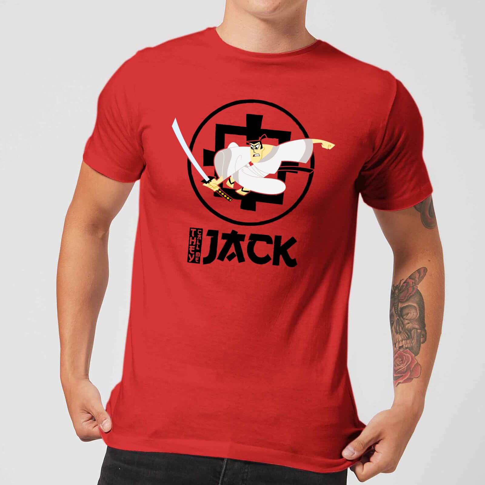 Samurai Jack They Call Me Jack Men's T-Shirt - Red - S