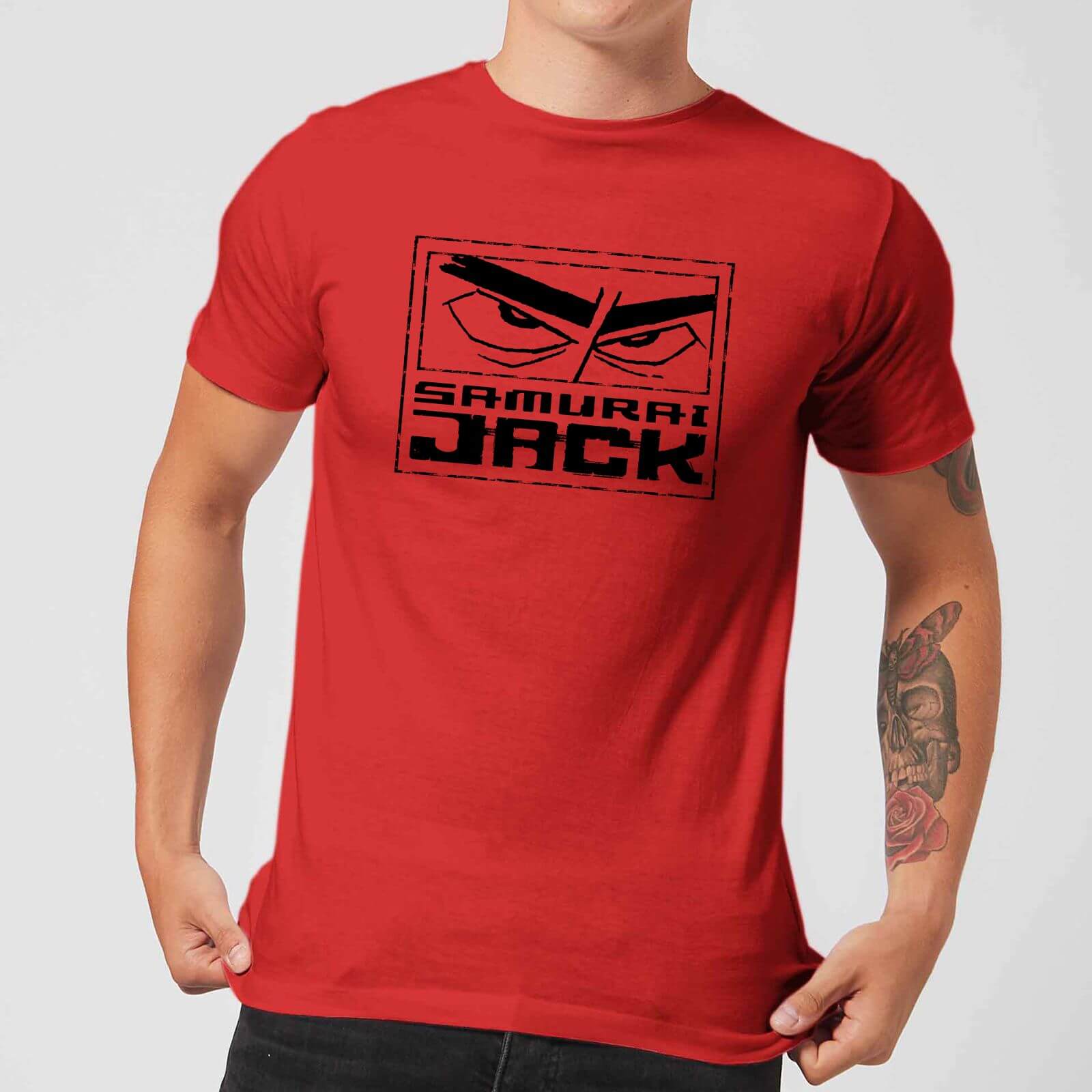 Samurai Jack Stylised Logo Men's T-Shirt - Red - S