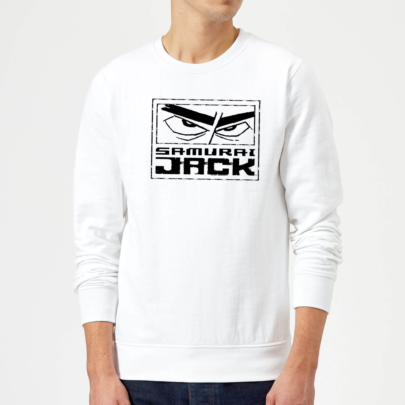Samurai Jack Stylised Logo Sweatshirt - White - XXL - Blanco