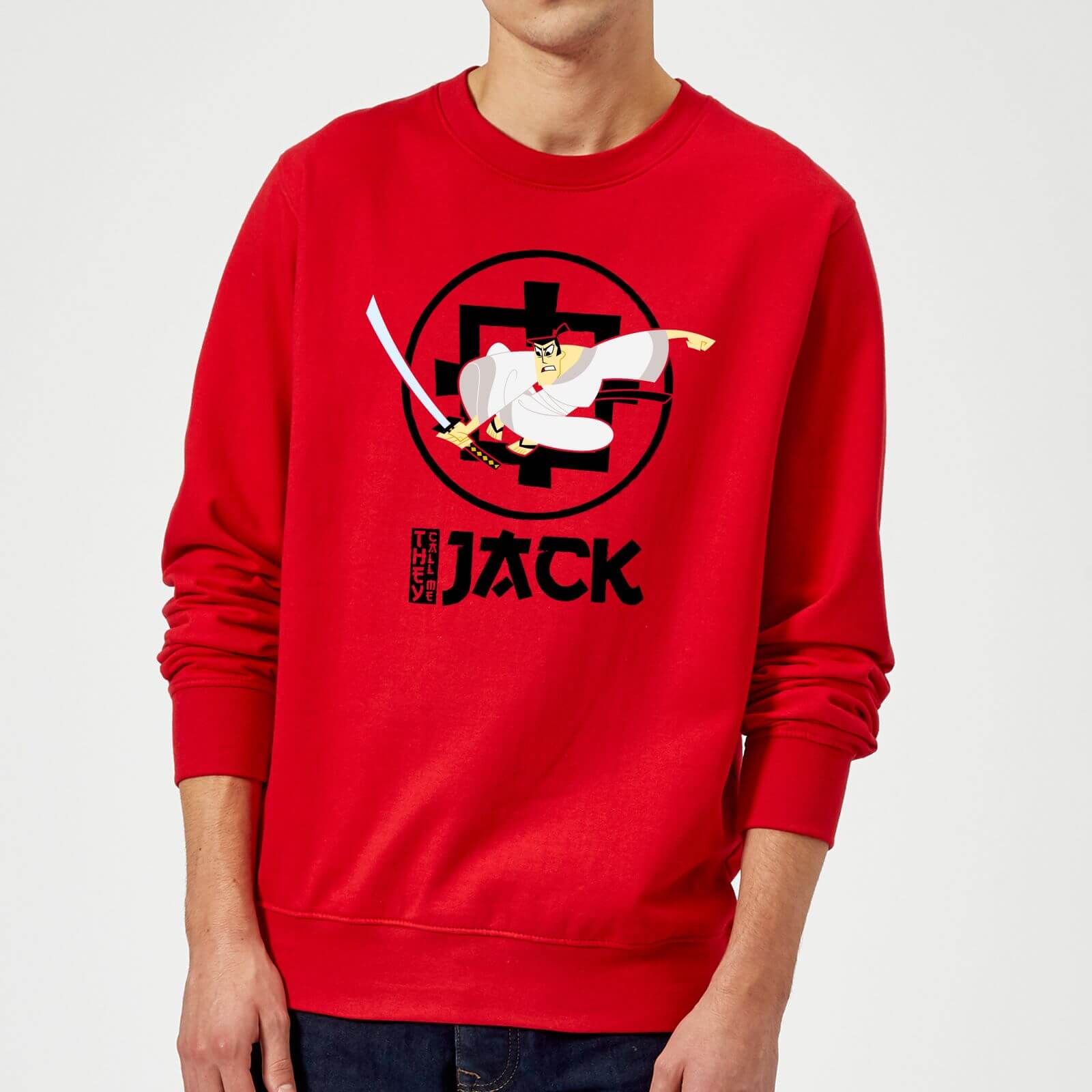 Samurai Jack They Call Me Jack Sweatshirt - Red - XXL - Red