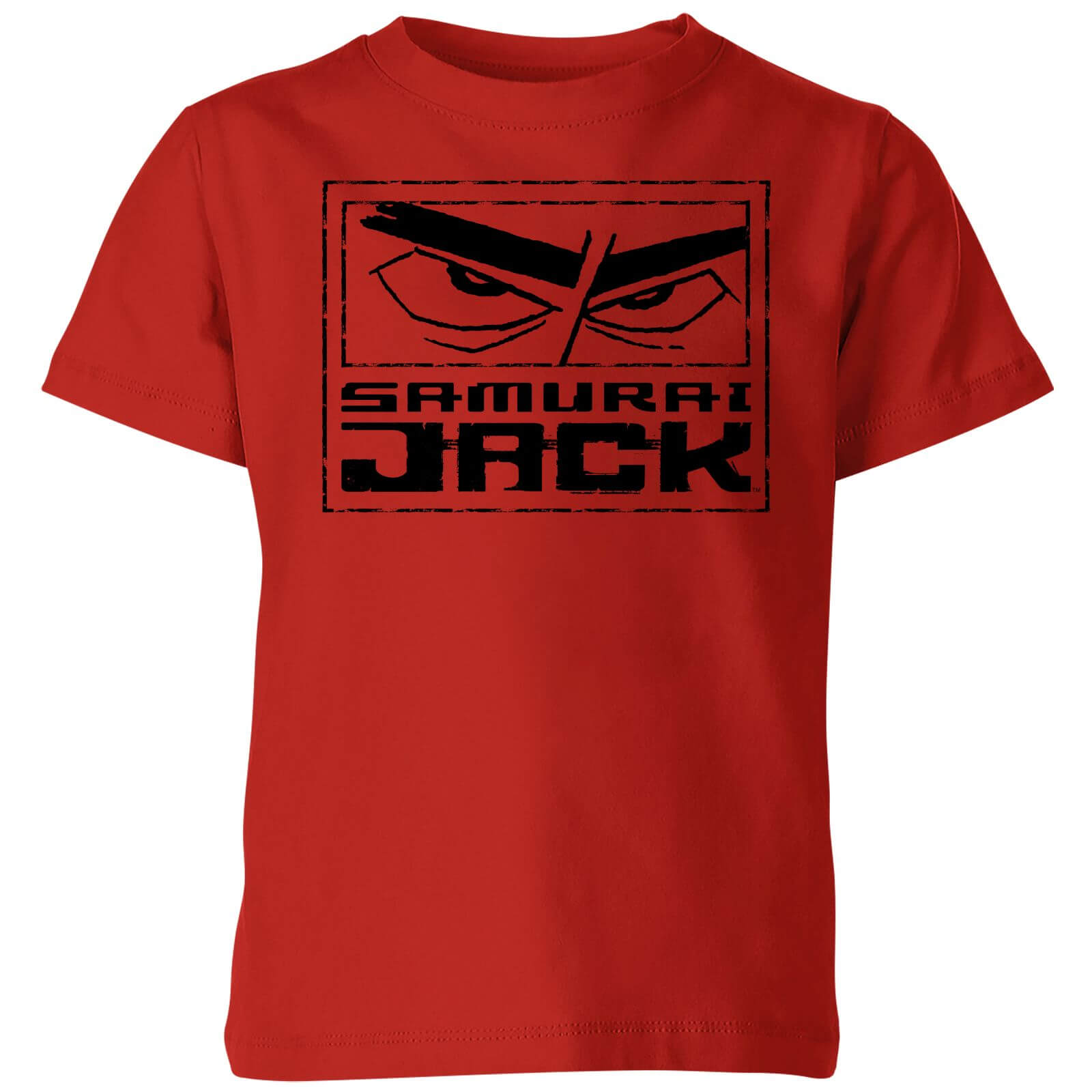 Samurai Jack Stylised Logo Kids' T-Shirt - Red - 3-4 Years