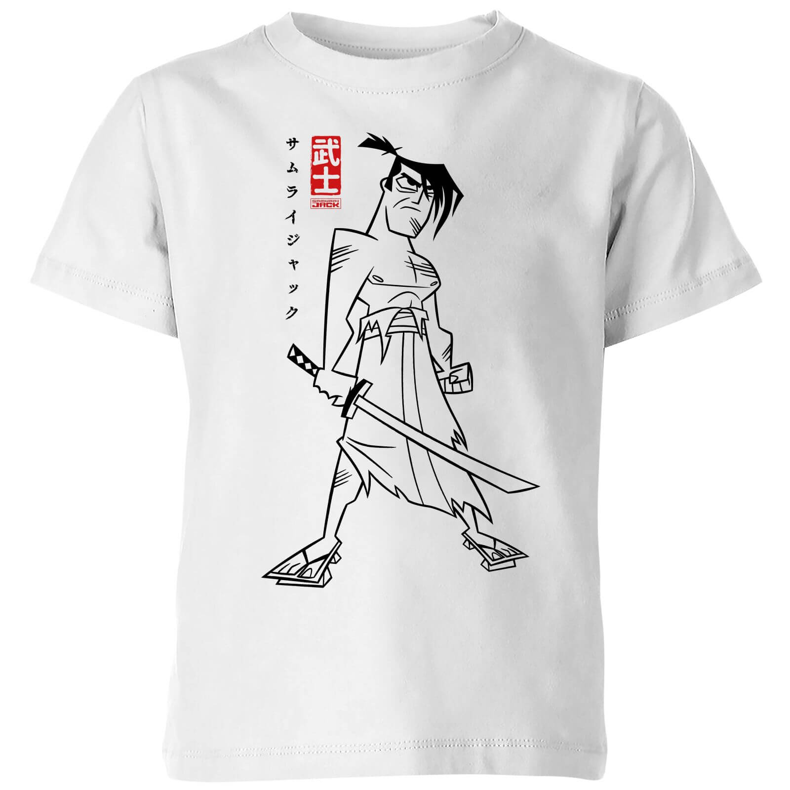 Samurai Jack Kanji Kids' T-Shirt - White - 3-4 Years