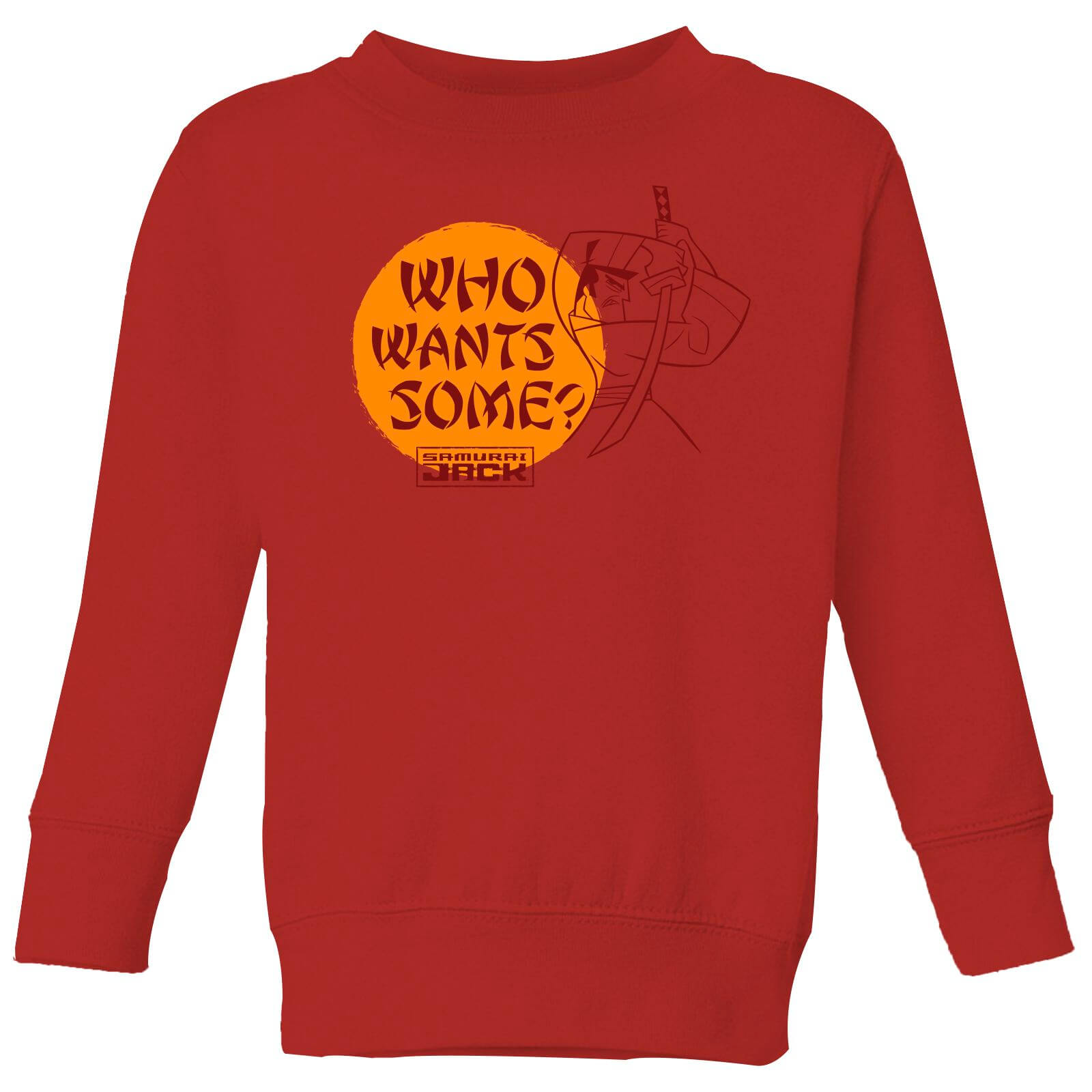 Samurai Jack Who Wants Some Kids' Sweatshirt - Red - 3-4 Years - Red