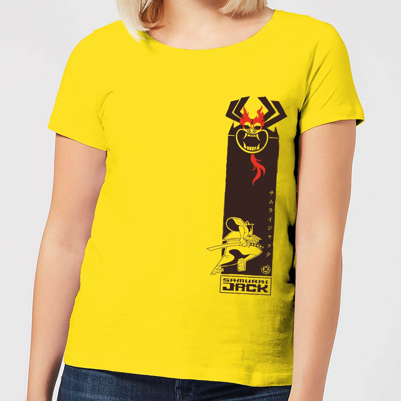 Samurai Jack Samurai Stripe Women's T-Shirt - Yellow - S - Yellow