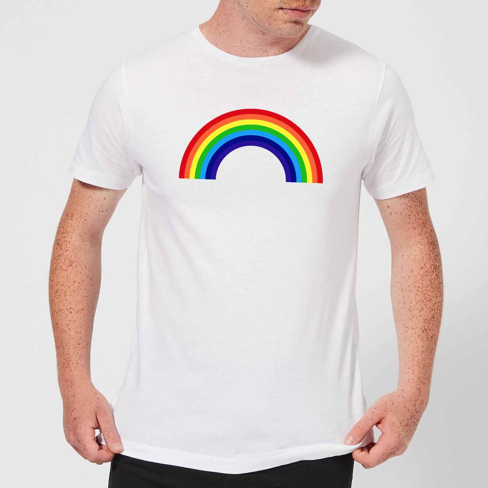 Classic Rainbow Men's T-Shirt - White - S - White