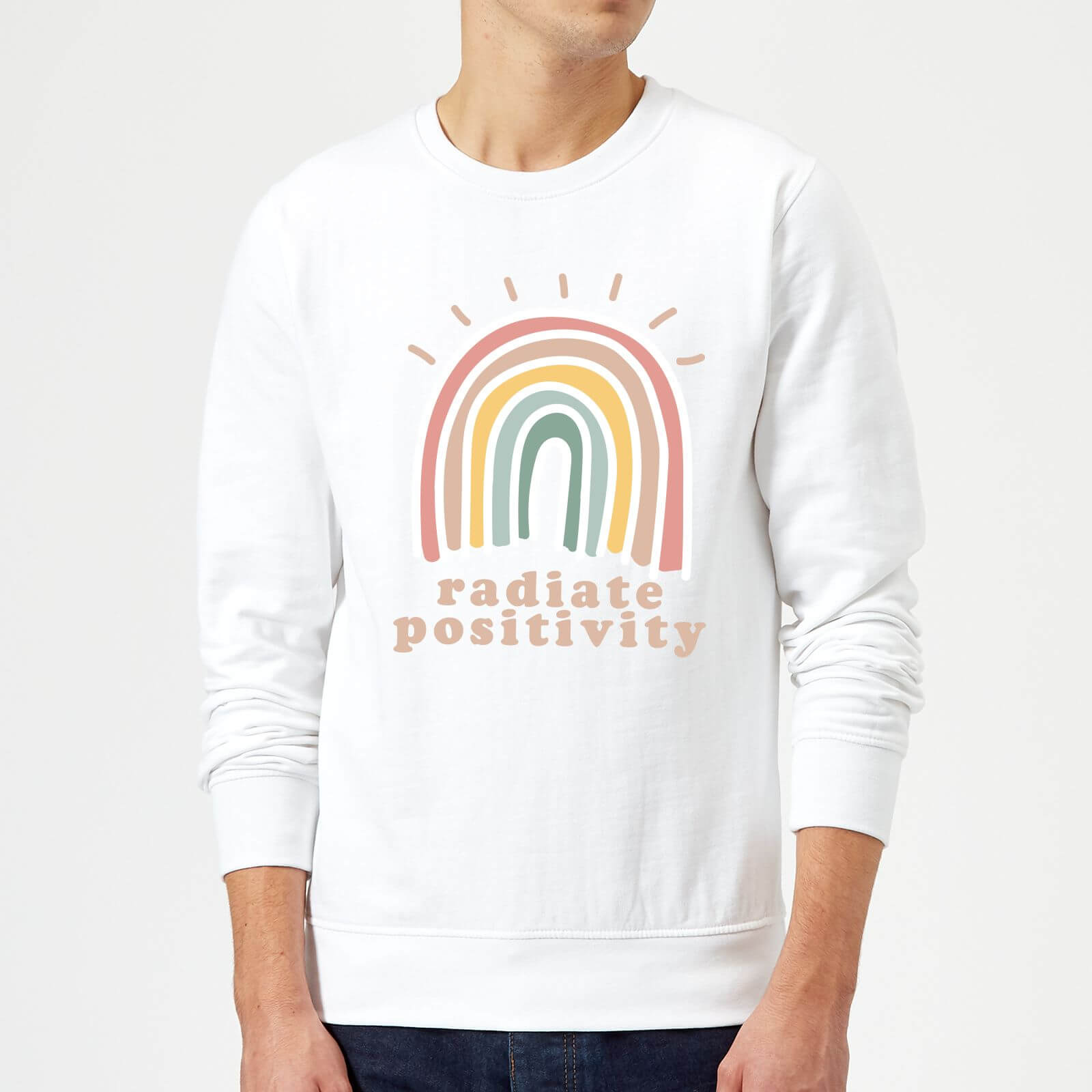 Radiate Positivity Sweatshirt - White - S - White