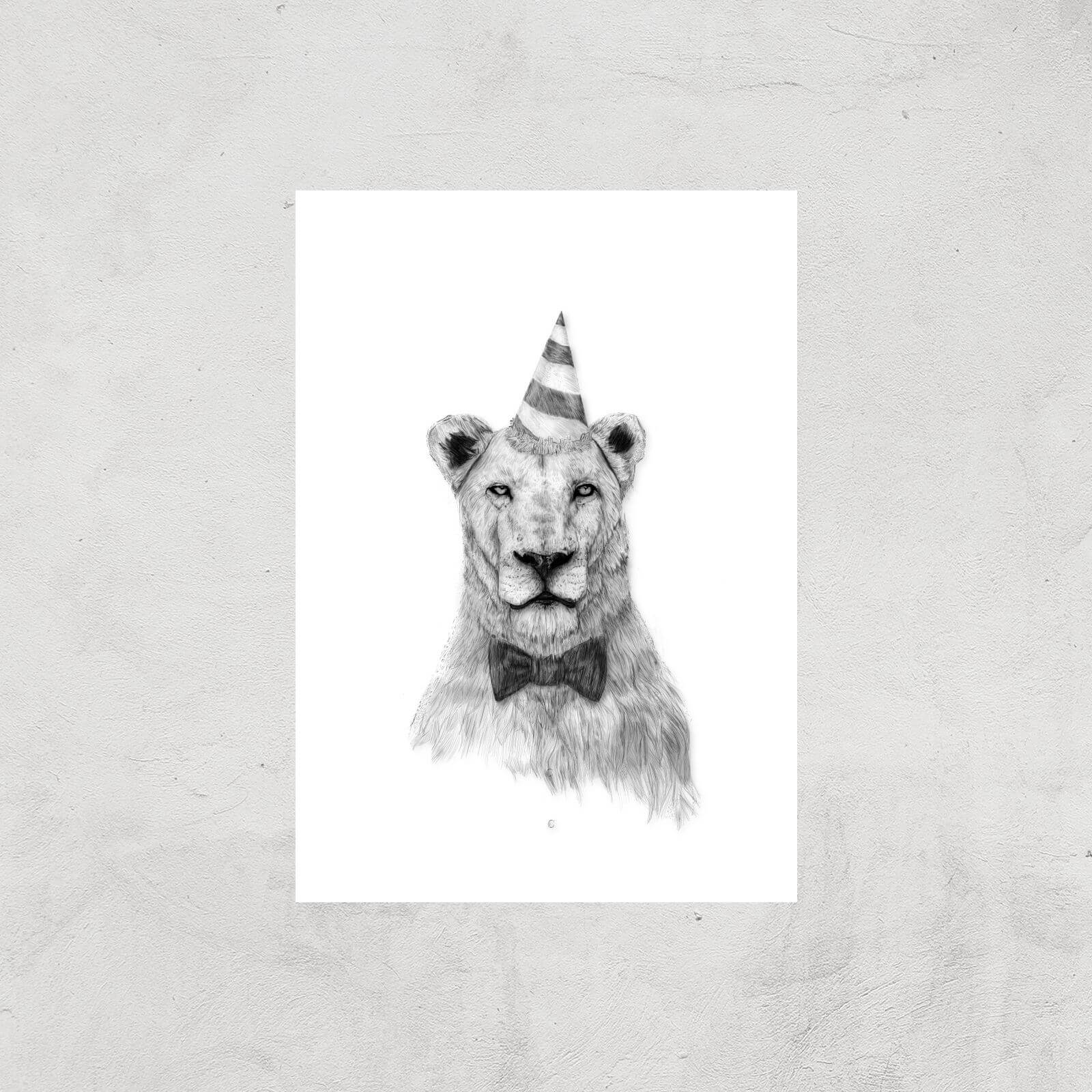 Balazs Solti Party Lion Art Print - A2 - Print Only