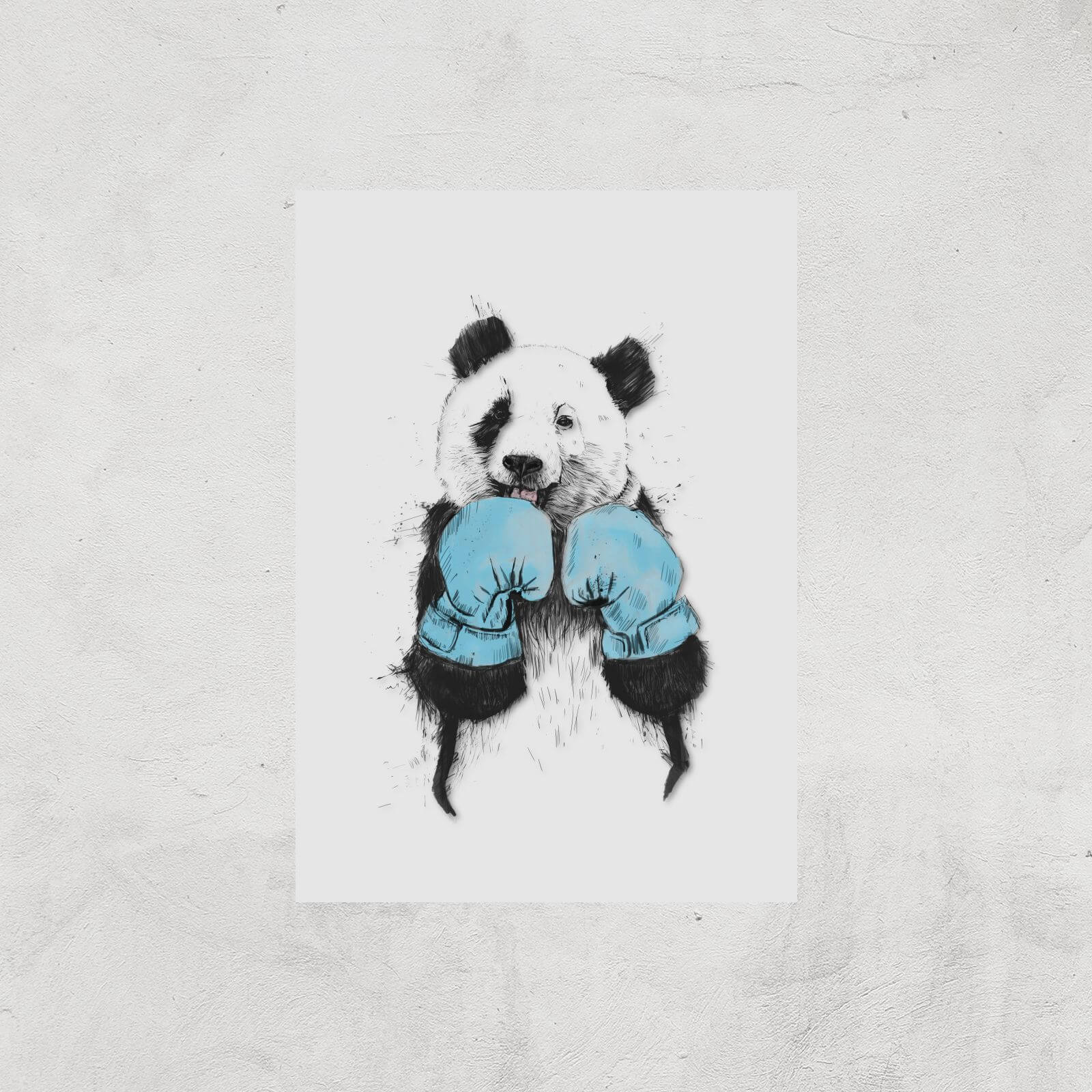 Balazs Solti Boxing Panda Art Print - A2 - Print Only
