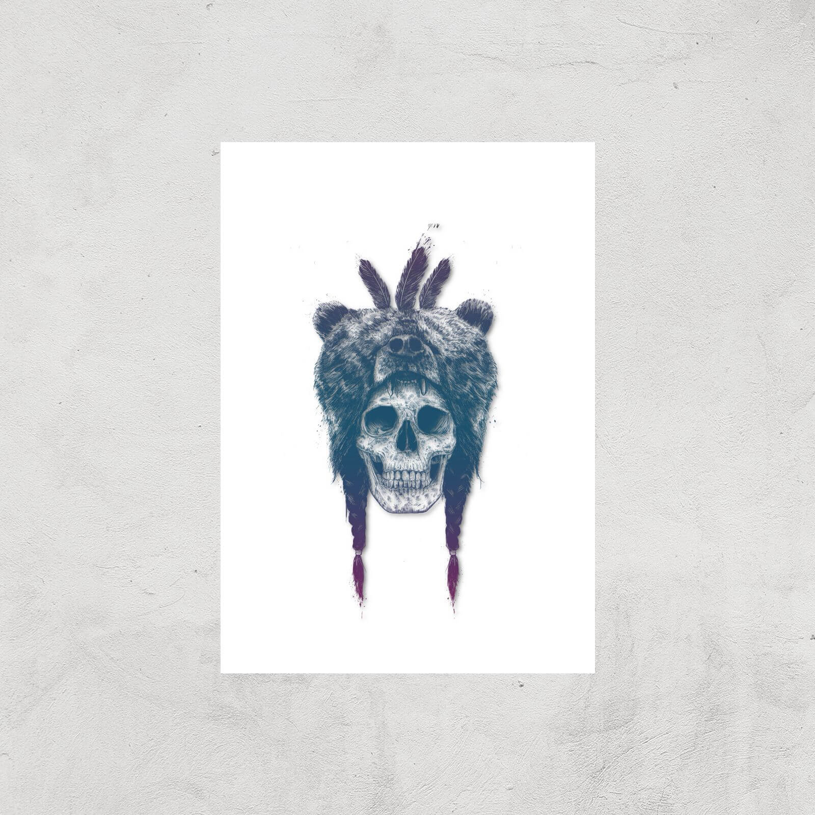 Balazs Solti Bear Head Art Print - A2 - Print Only