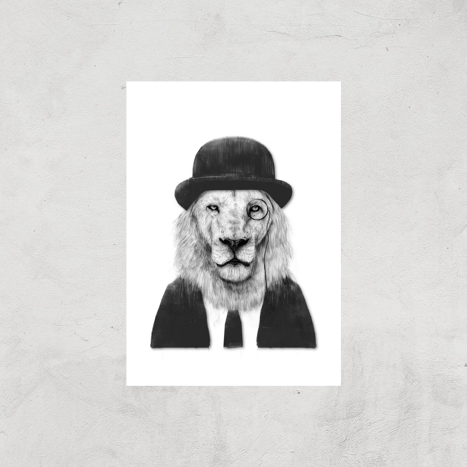 Balazs Solti Monocle Lion Art Print - A2 - Print Only