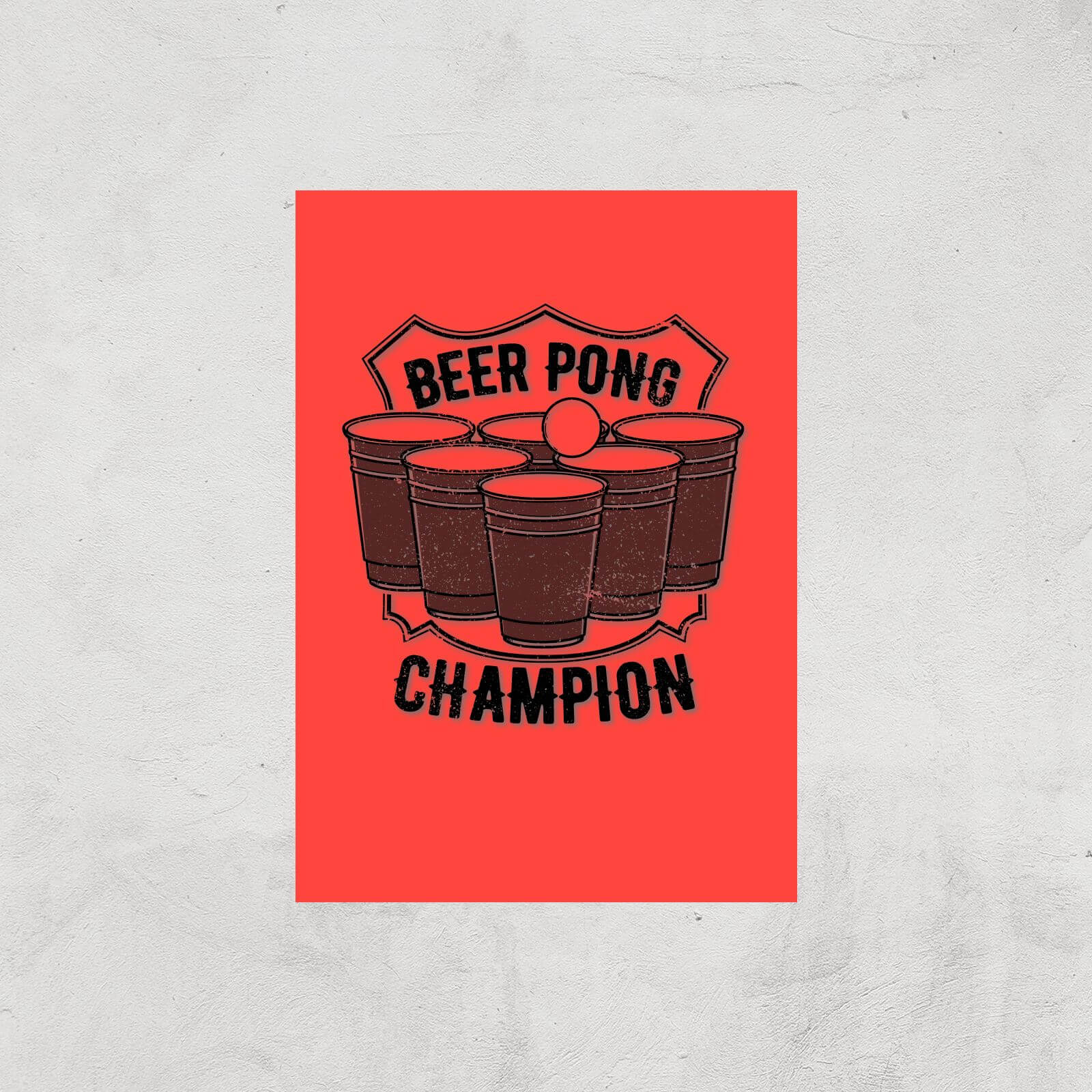 Beer Pong Champion Art Print - A2 - Print Only
