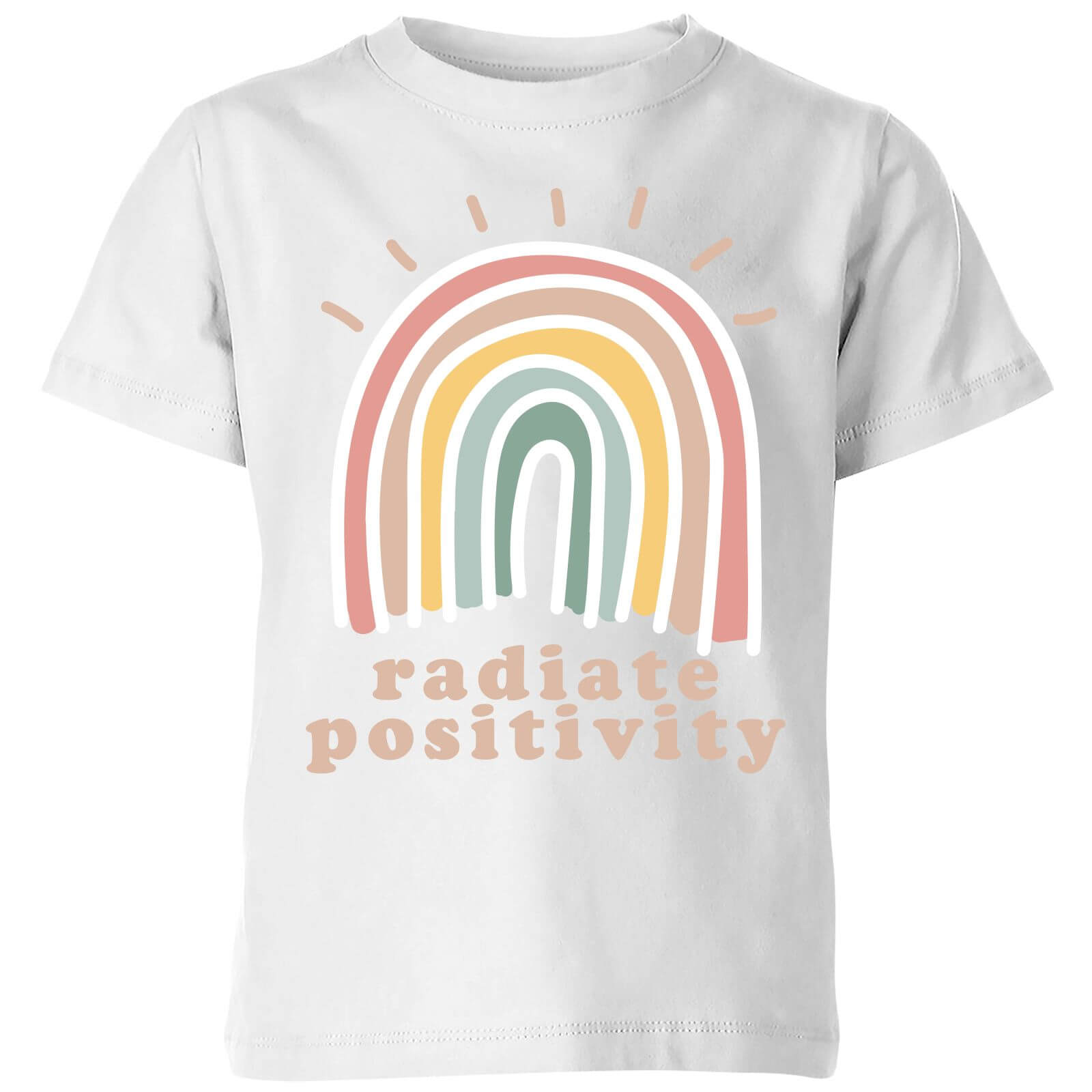 Radiate Positivity Kids' T-Shirt - White - 7-8 Years - White