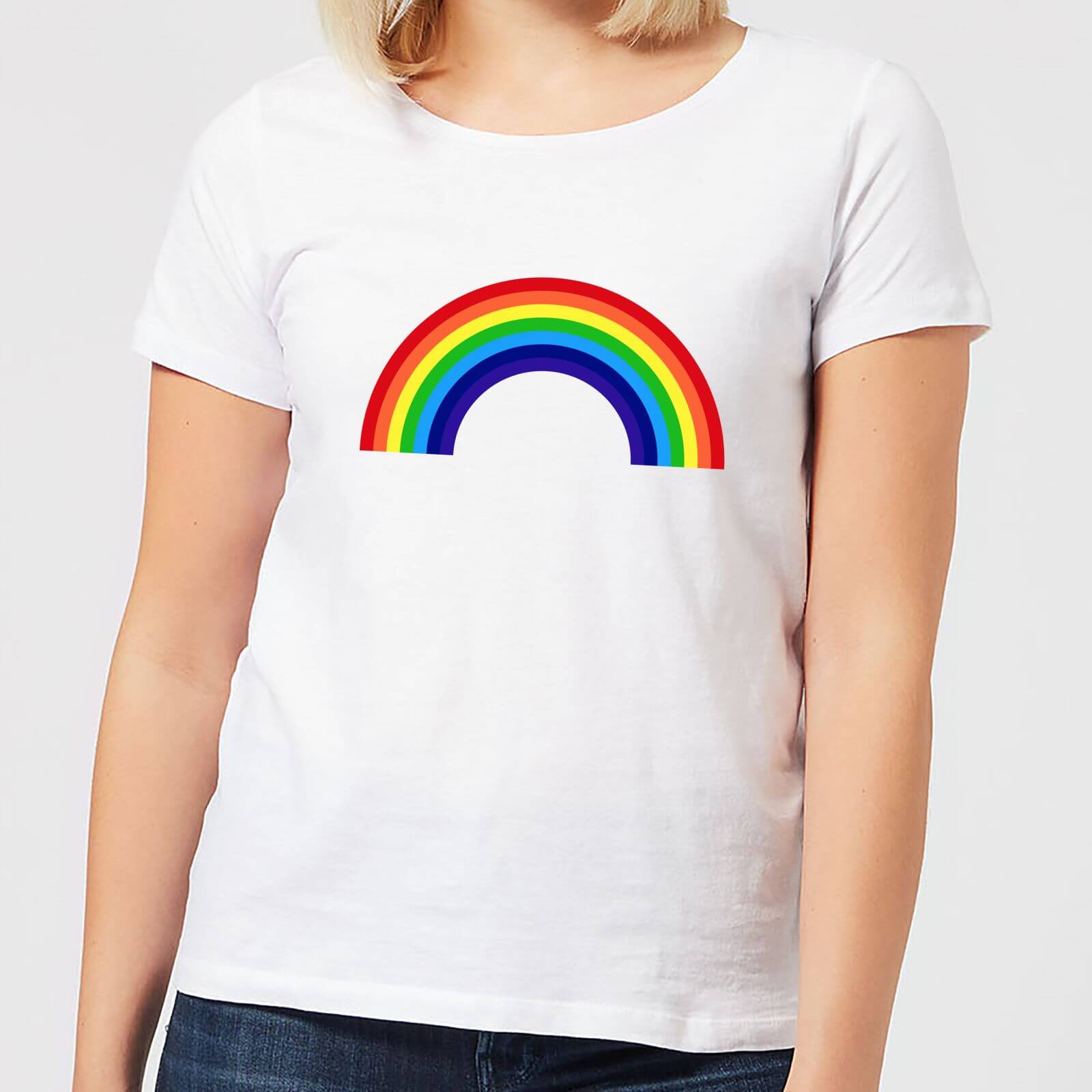 Classic Rainbow Women's T-Shirt - White - XXL - White