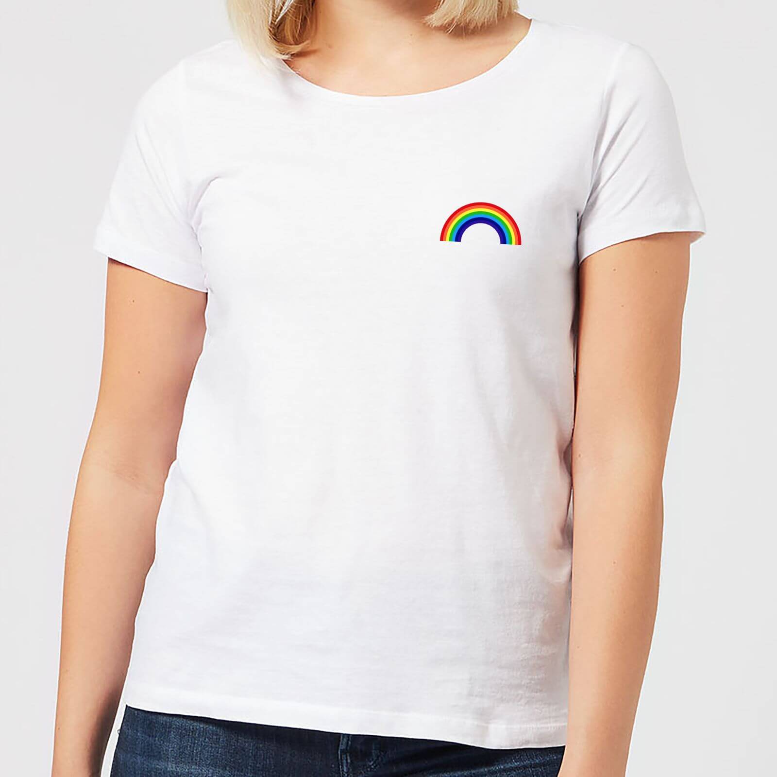 Classic Rainbow Pocket Women's T-Shirt - White - XXL - White