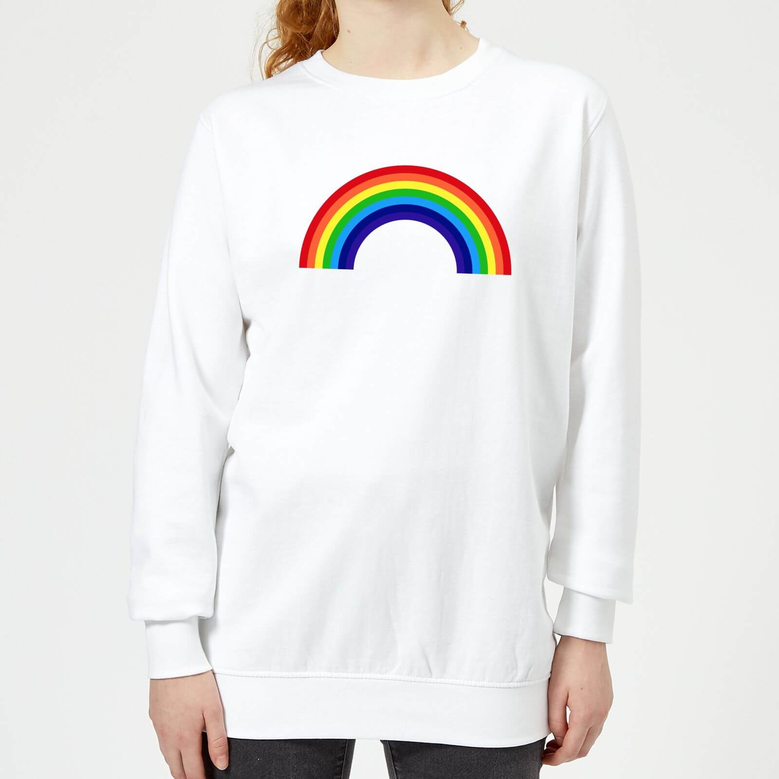 Classic Rainbow Women's Sweatshirt - White - XS - White
