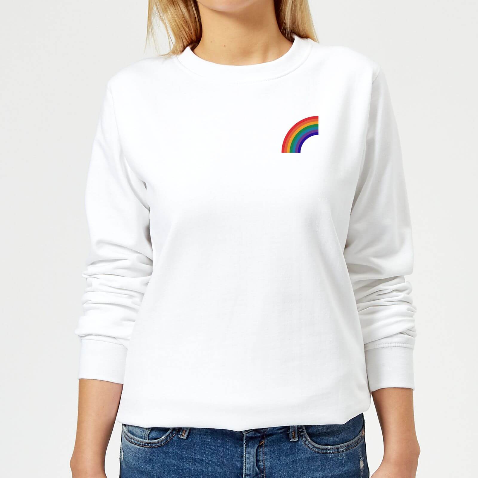 Half Rainbow Women's Sweatshirt - White - XS - White