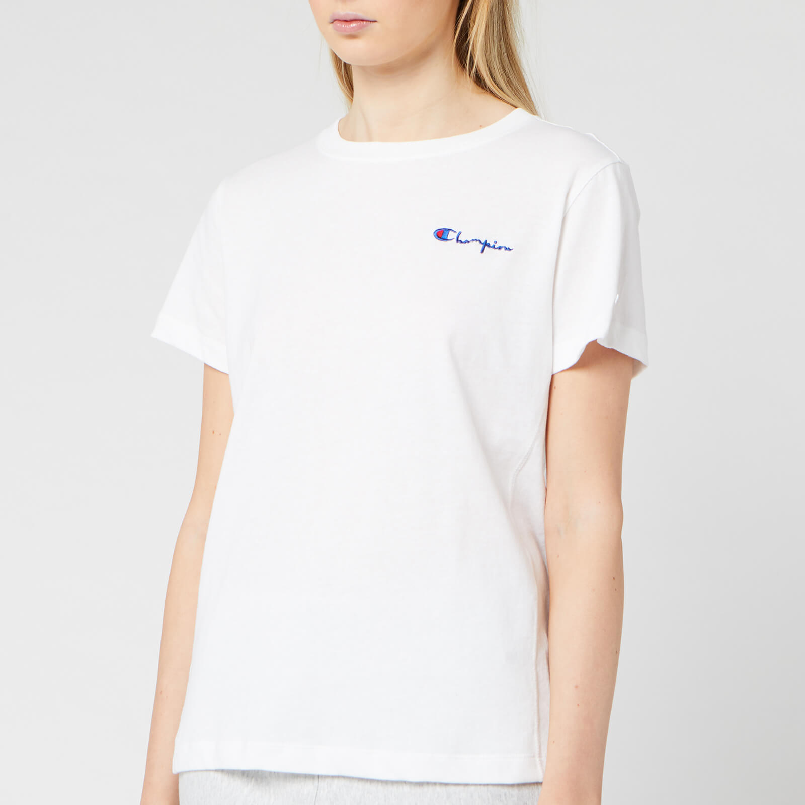 Champion Women's Small Script T-Shirt - White - L