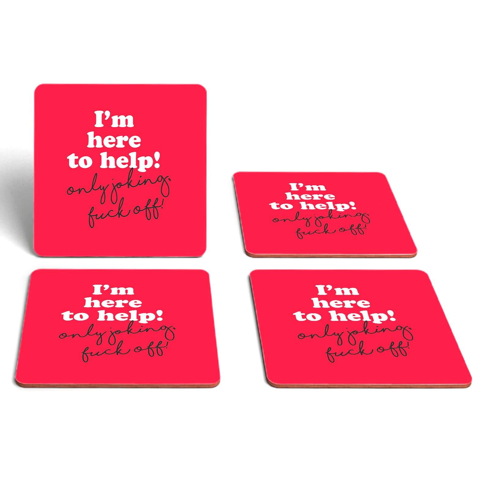 I'm Here To Help! Coaster Set