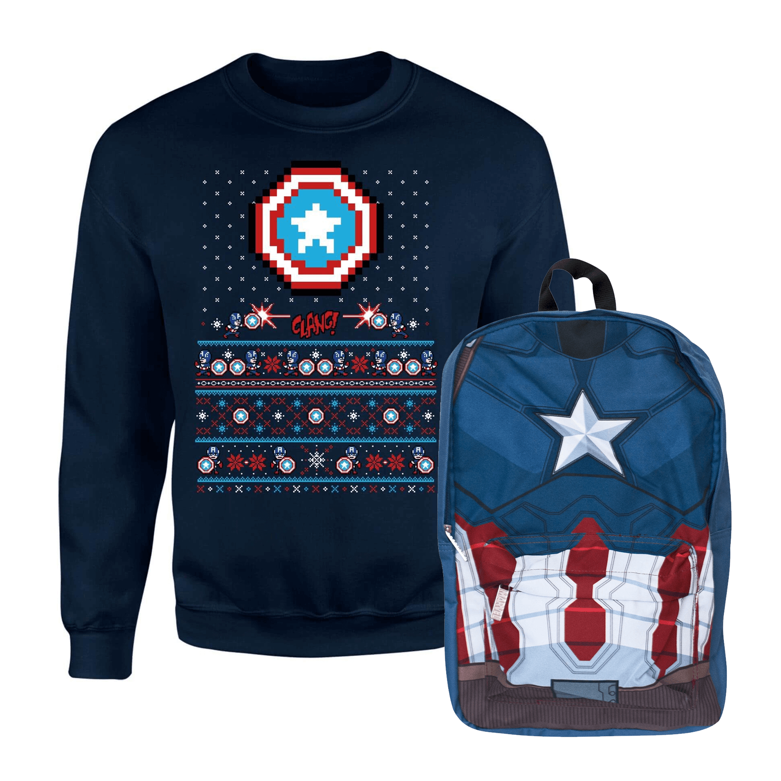 Captain America Christmas Bundle - Men's - S - Navy
