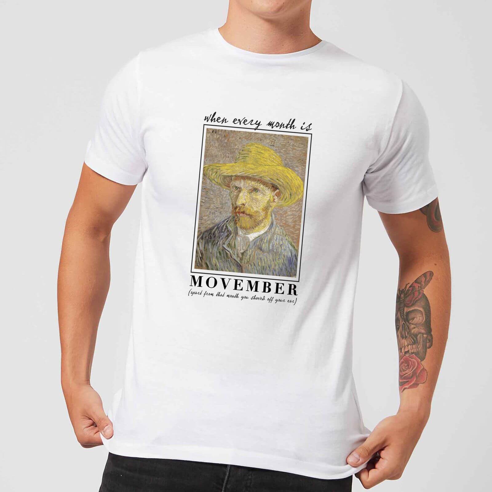 Van Gogh Movember T-Shirt - White - S - White