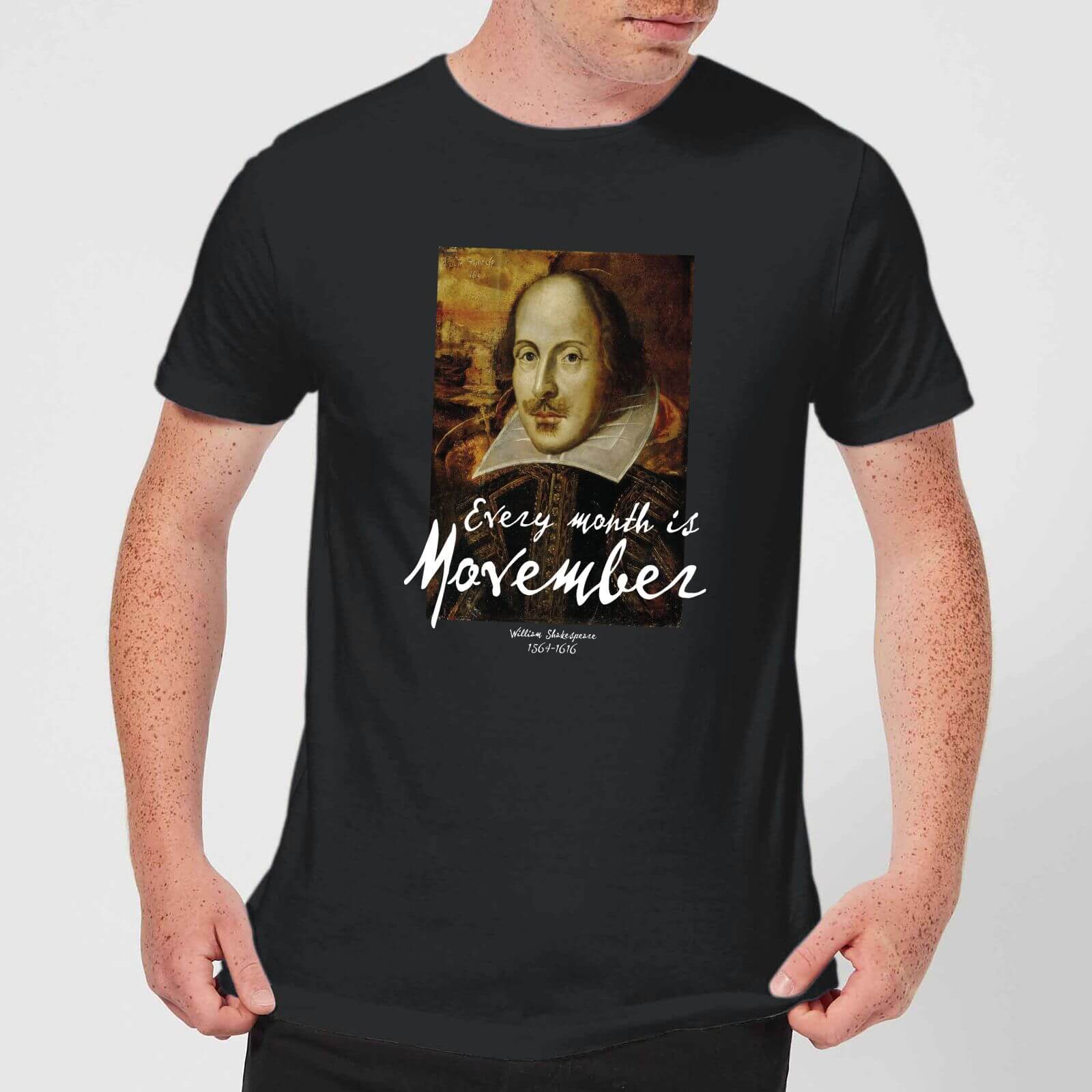 Every Month Is Movember Shakespeare T-Shirt - Black - S - Black