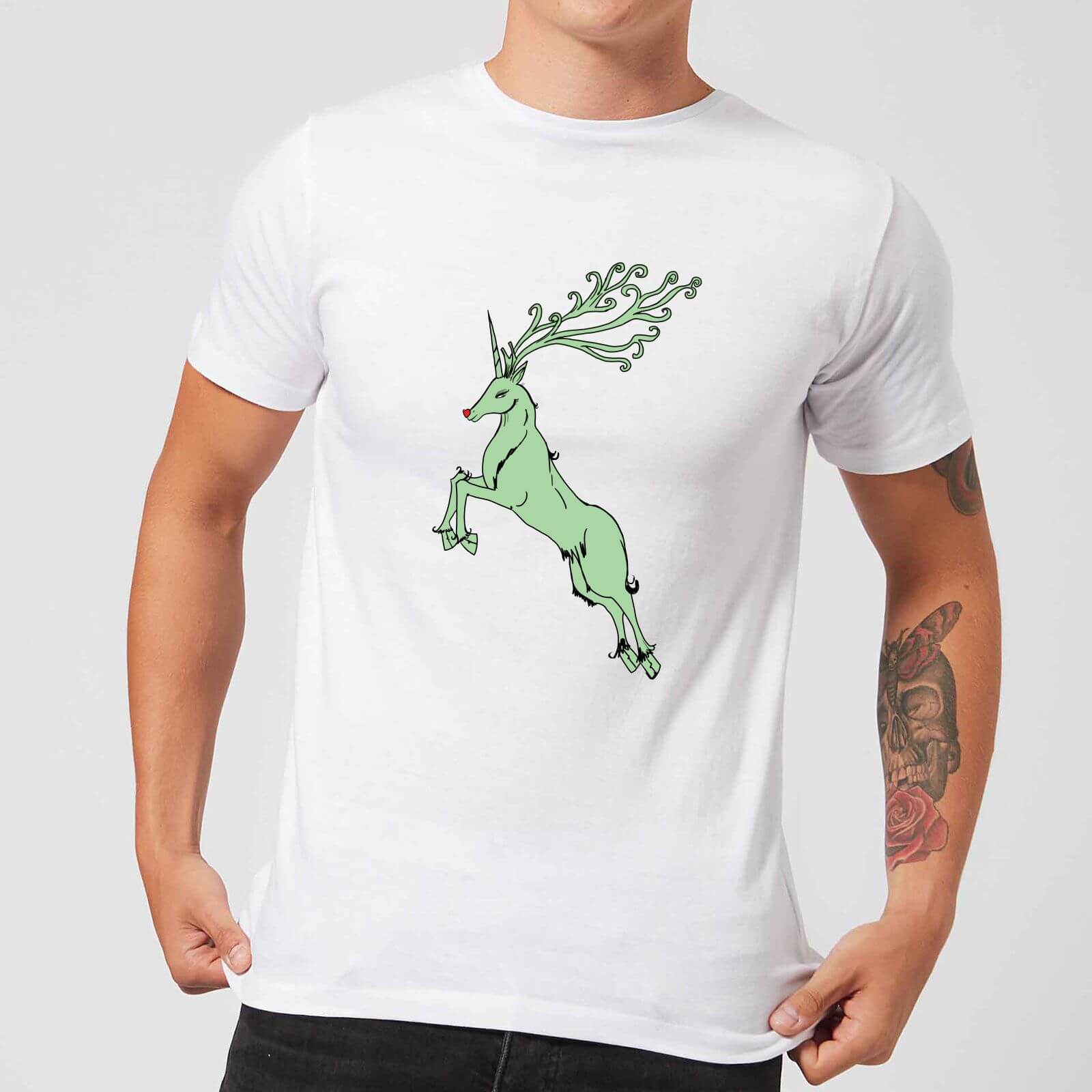 Green Rudolph Men's T-Shirt - White - S - White