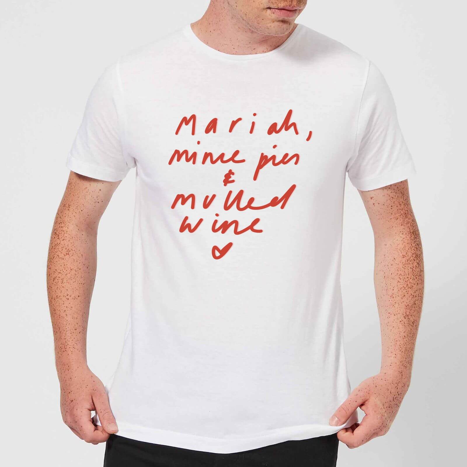 Mariah, Mince Pies & Mulled Wine Men's T-Shirt - White - S - White