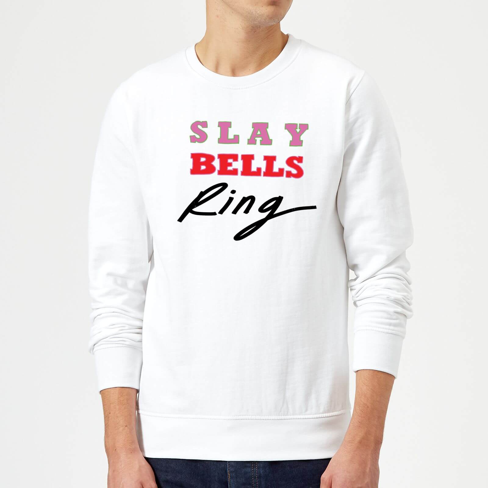 Slay Bells Ring Sweatshirt - White - S - White