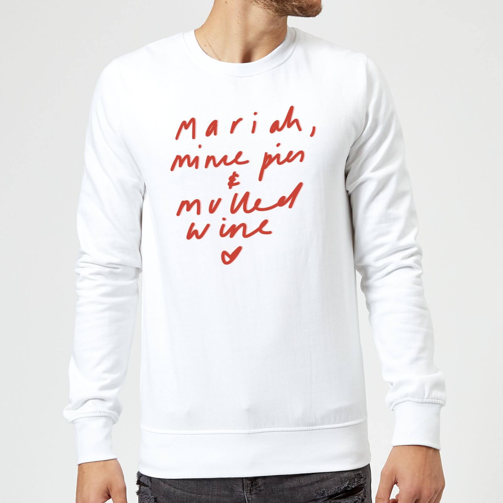 Mariah, Mince Pies & Mulled Wine Sweatshirt - White - S - White