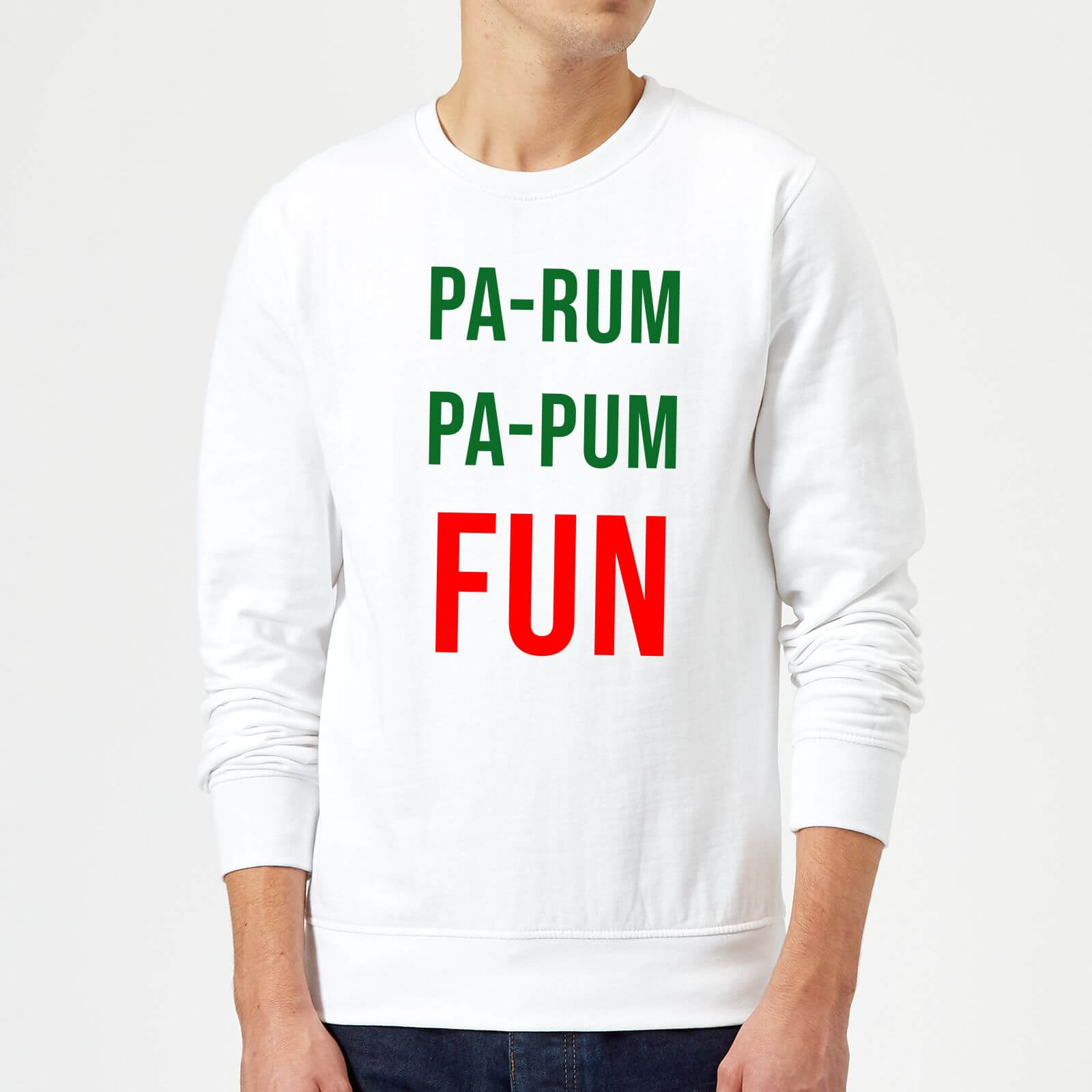Pa-Rum Pa-Pum Fun Sweatshirt - White - S - White