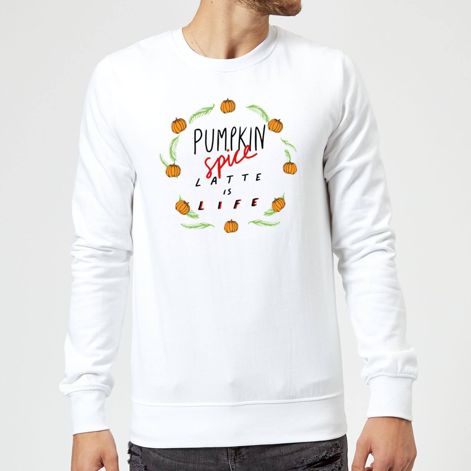 Pumpkin Spice Latte Is Life Sweatshirt - White - S - White