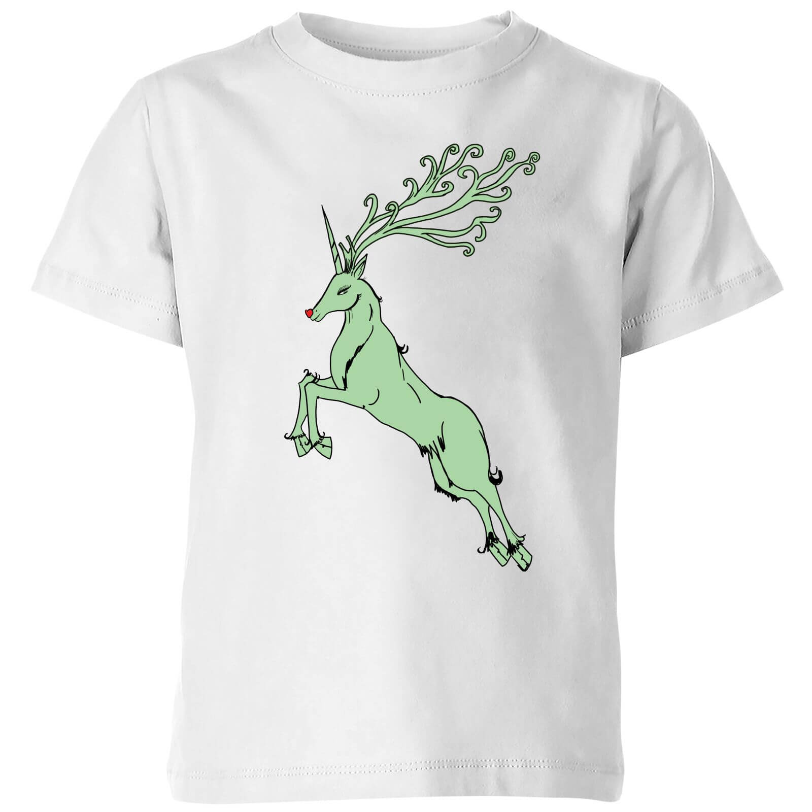Green Rudolph Kids' T-Shirt - White - 3-4 Years - White