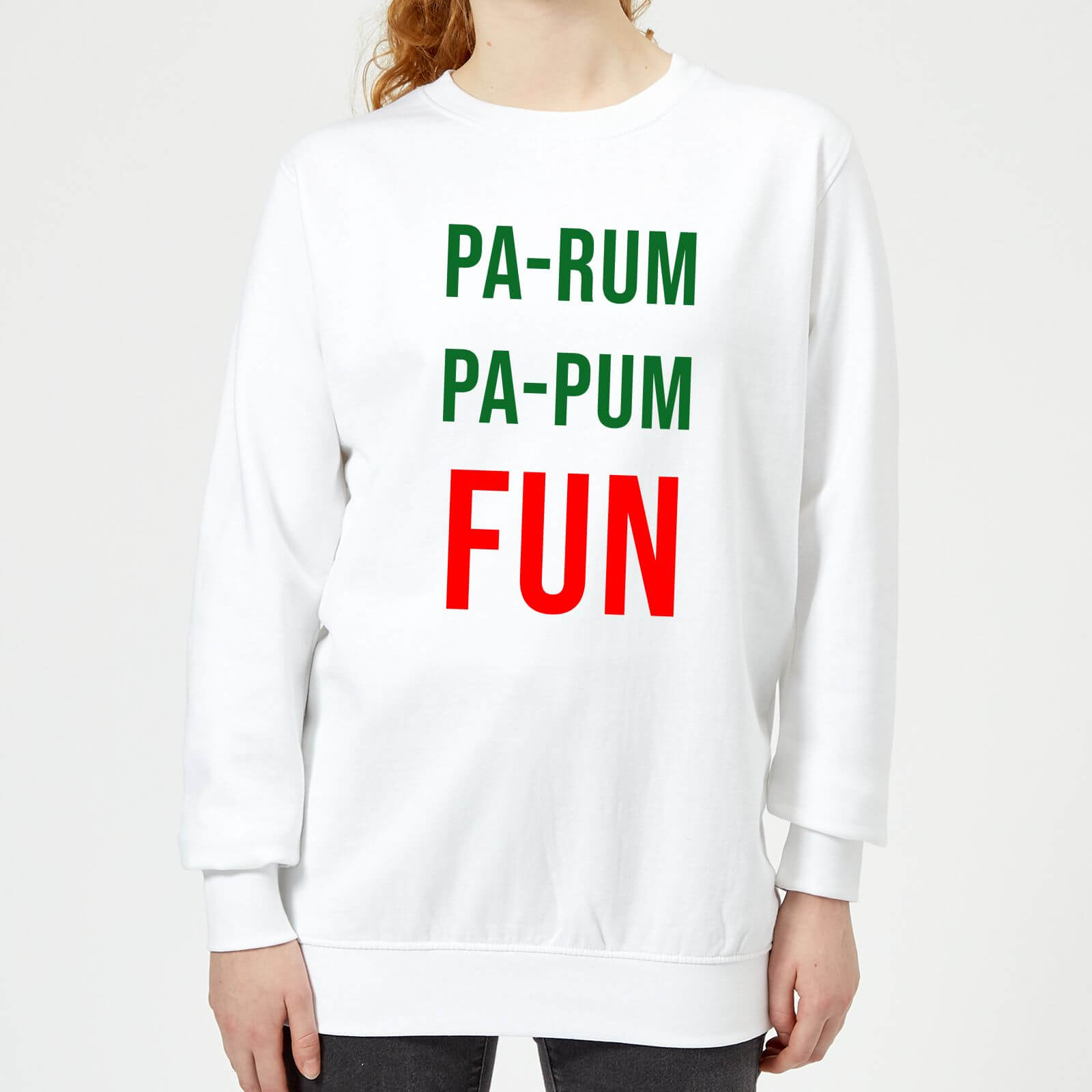 Pa-Rum Pa-Pum Fun Women's Sweatshirt - White - XS - White