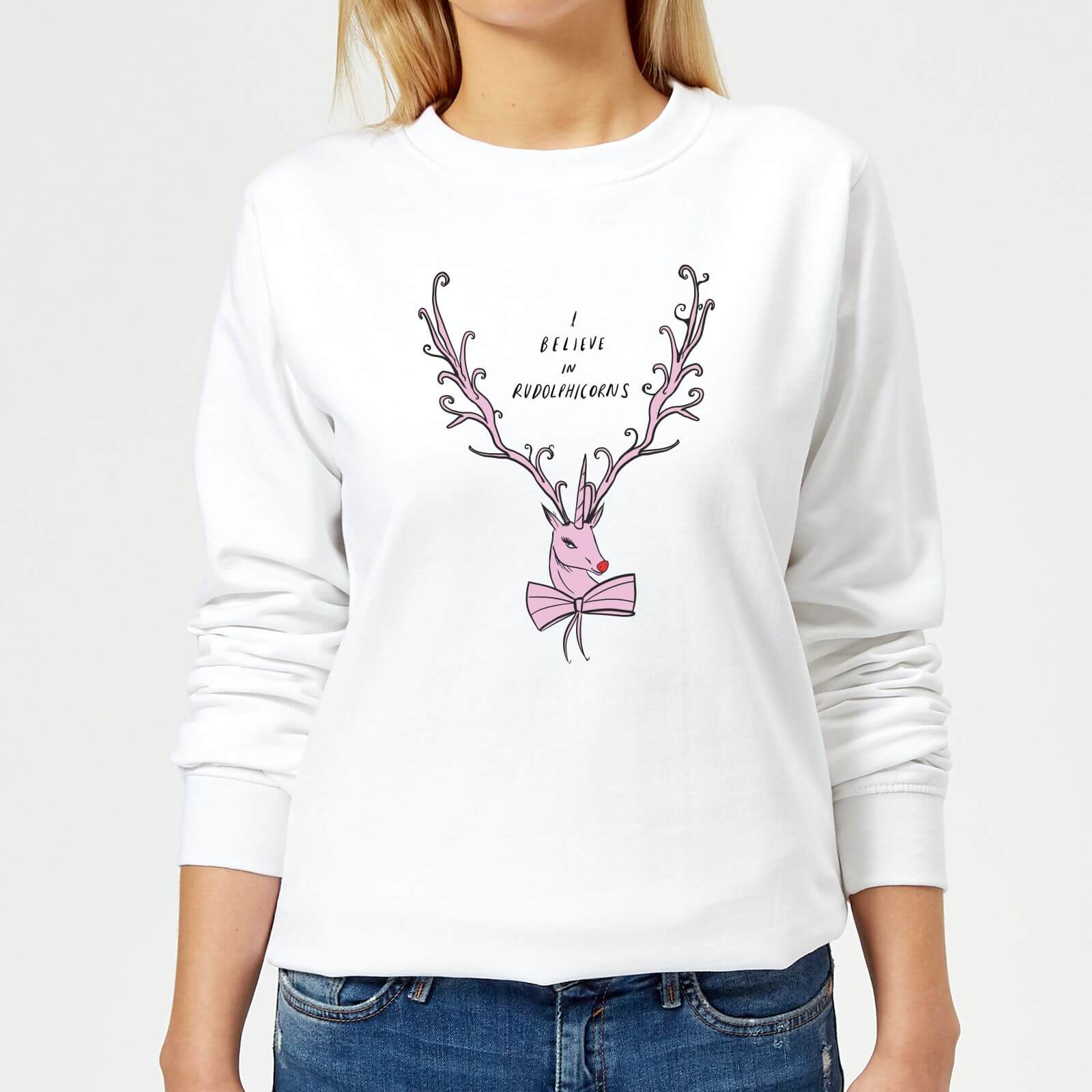 I Believe In Rudolicorns Women's Sweatshirt - White - XS - White
