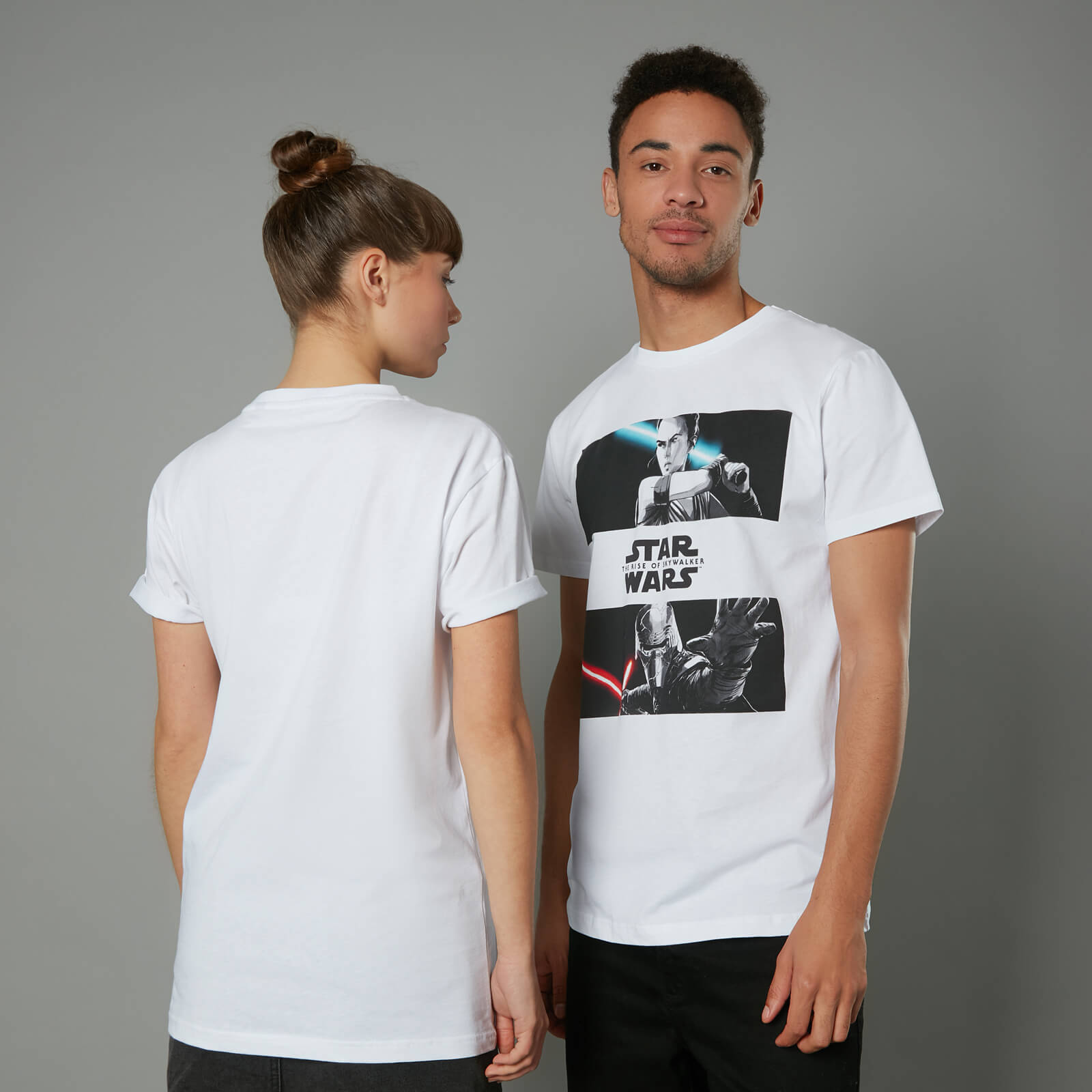

T-Shirt The Rise of Skywalker Rey Vs Kylo - Bianco - Unisex - XL